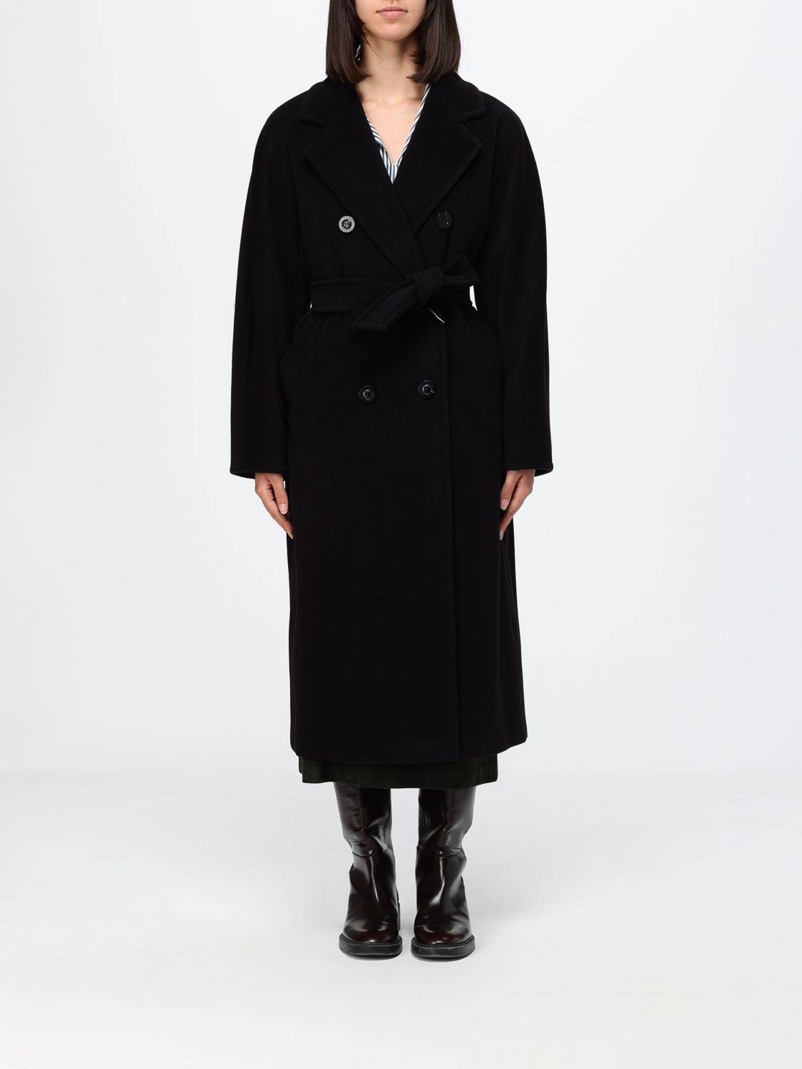 Max Mara Coat Woman Black MAX MARA