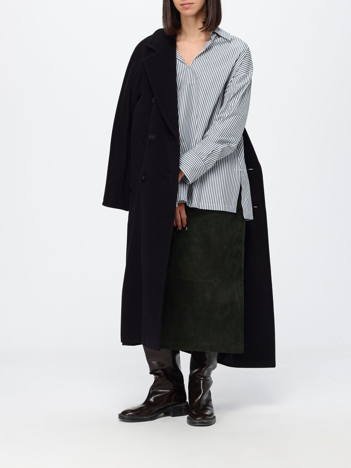 Max Mara Coat Woman Black MAX MARA