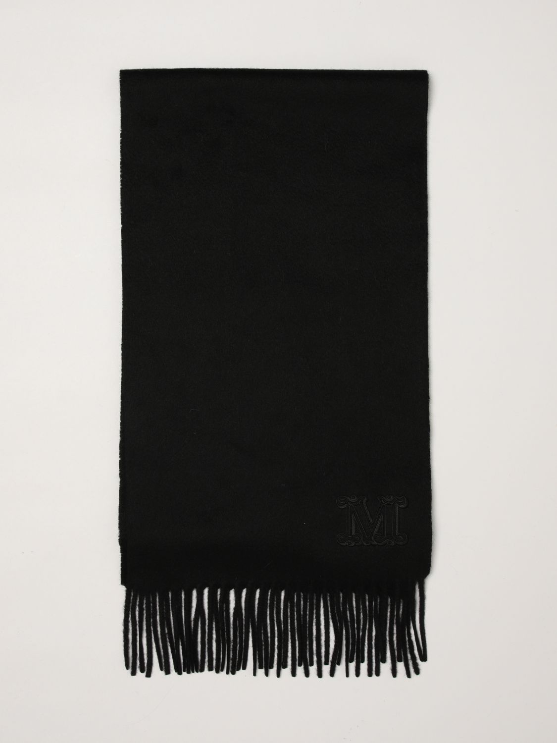Max Mara Women Dalia Monogram Pure Cashmere Scarf Max Mara With Fringed Edges MAX MARA