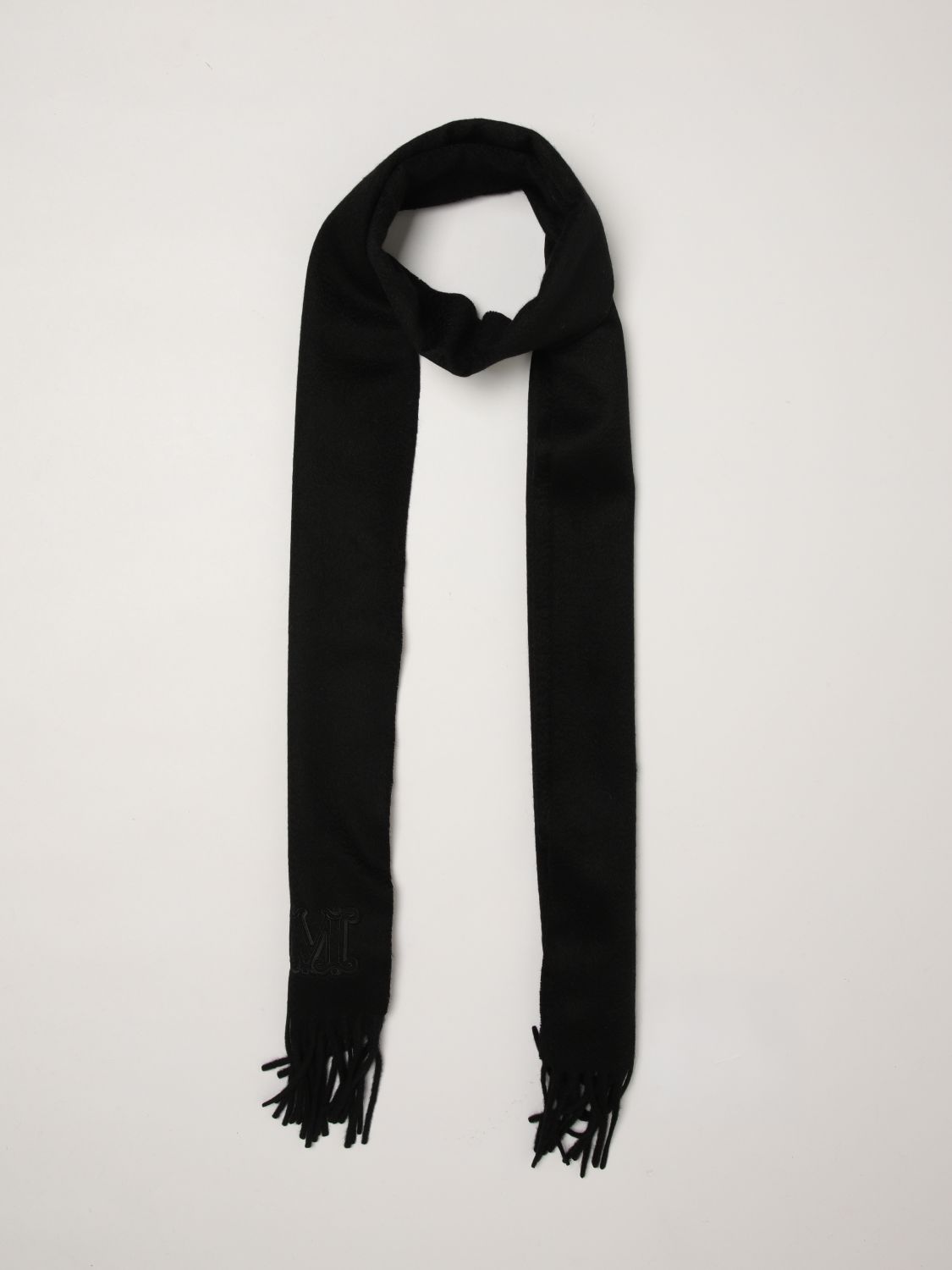 Max Mara Women Dalia Monogram Pure Cashmere Scarf Max Mara With Fringed Edges MAX MARA