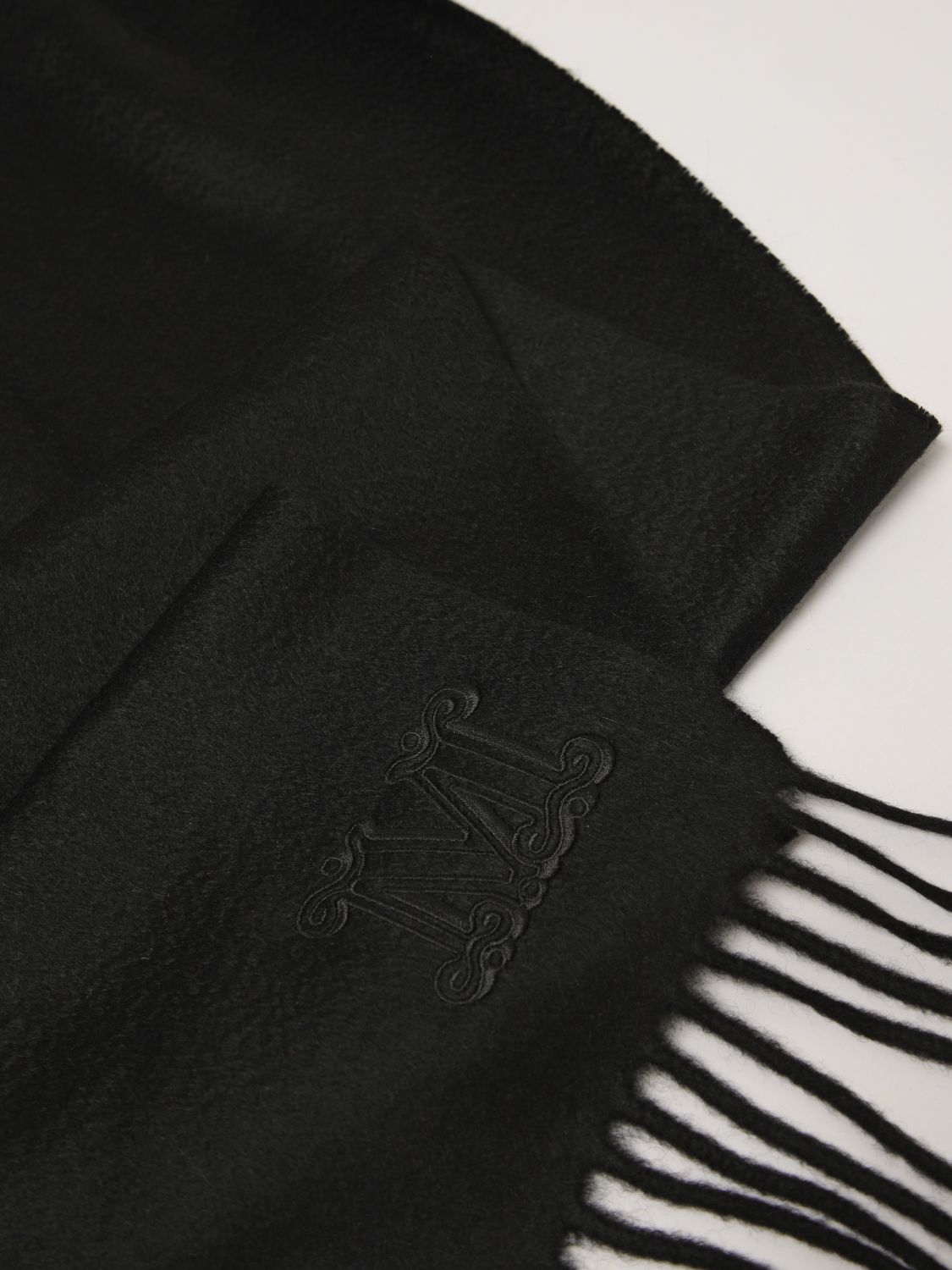 Max Mara Women Dalia Monogram Pure Cashmere Scarf Max Mara With Fringed Edges MAX MARA
