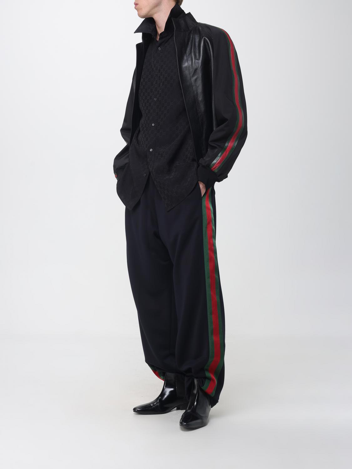 Gucci Men Gucci Classic Viscose Shirt With Tone-On-Tone Gg Monogram GUCCI