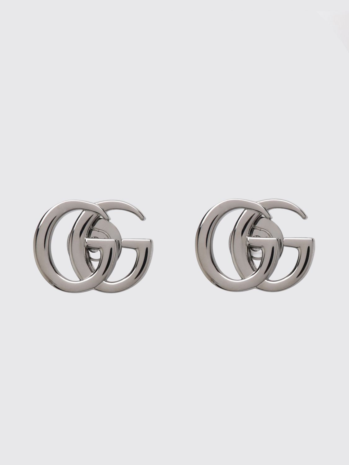 Gucci Women Gucci Gg Marmont Stud Earrings In Silver-Toned Brass With Butterfly Closure GUCCI