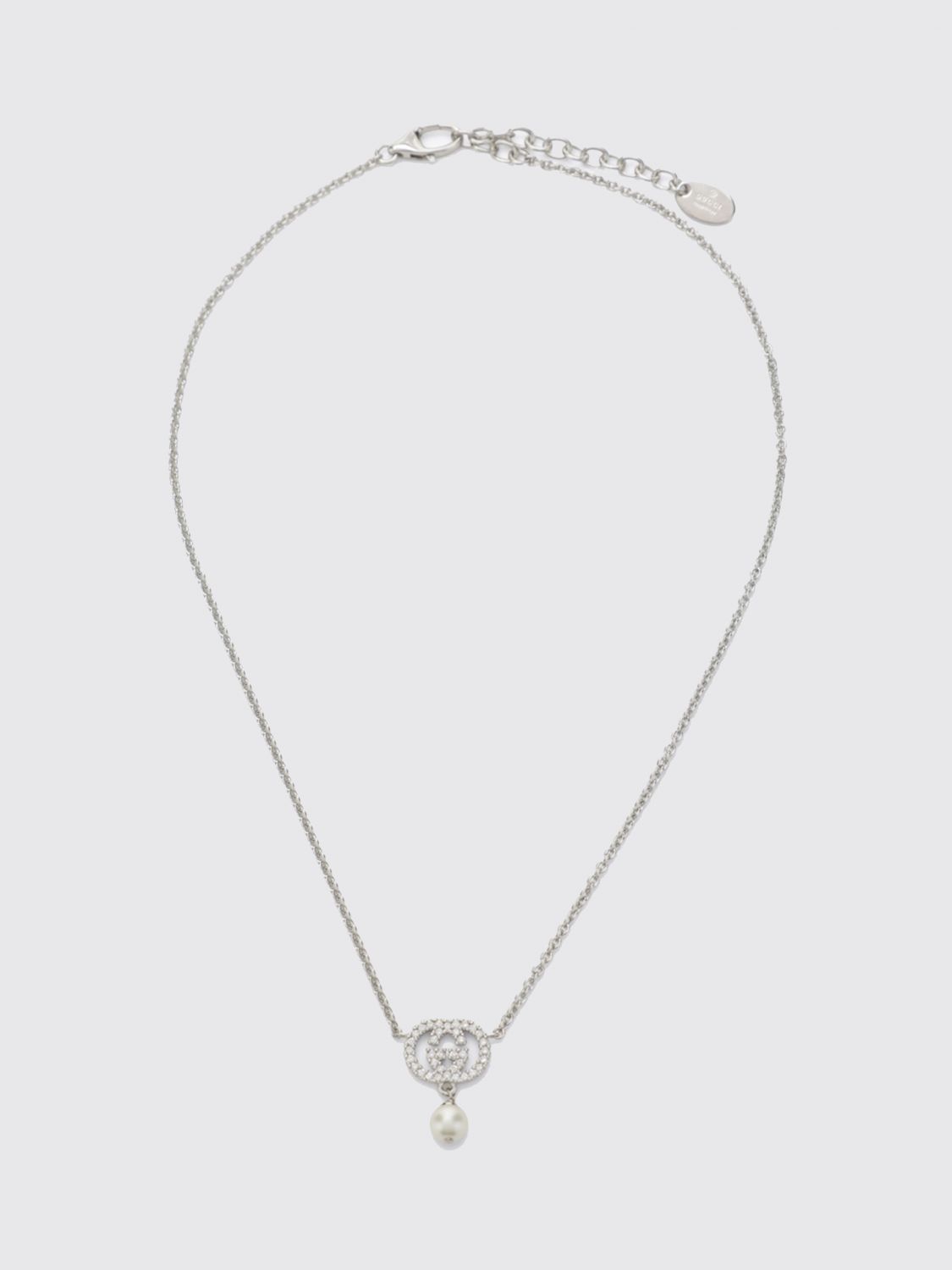 Gucci Women Gucci Choker Necklace In Brass With Synthetic Pearls And Rhinestone Gg Logo GUCCI