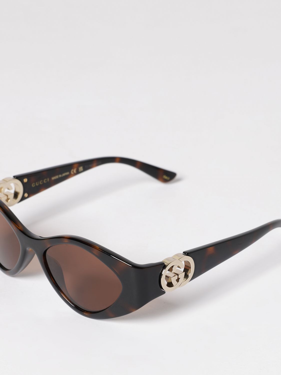 Gucci Women Gucci Rounded Acetate Sunglasses With Gg Monogram GUCCI