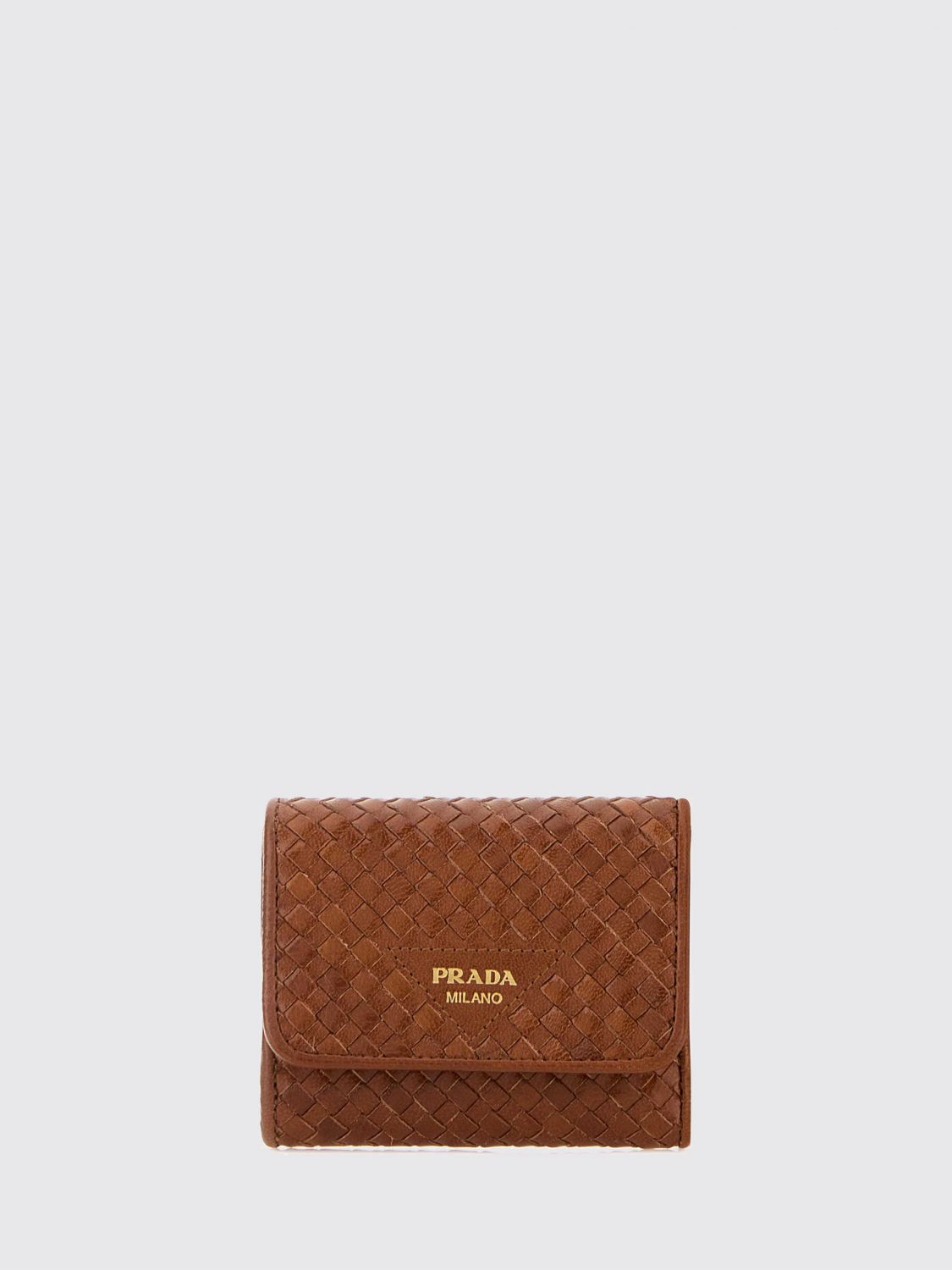 Prada Wallet Woman Brown PRADA