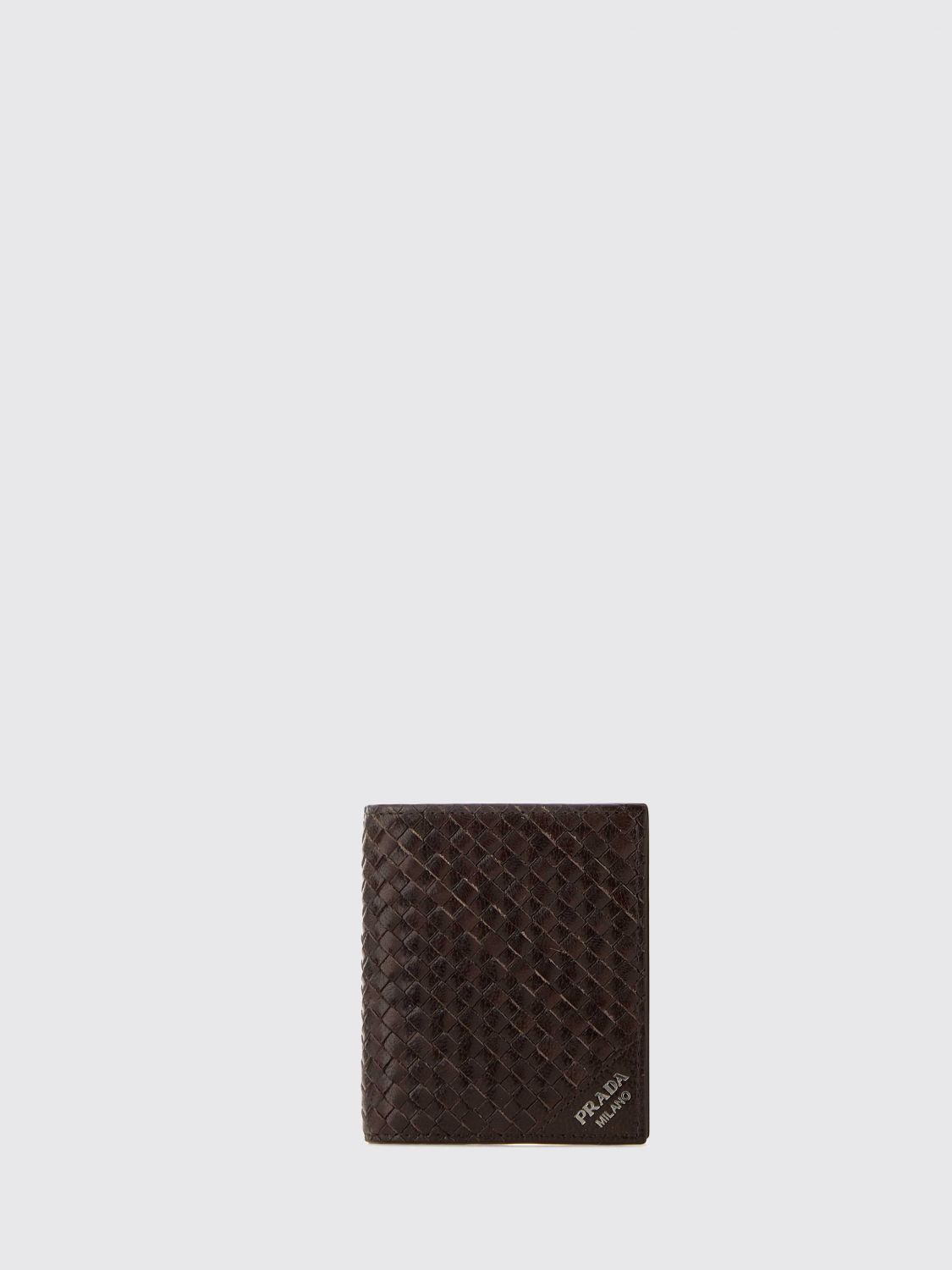 Prada Wallet Men Brown PRADA