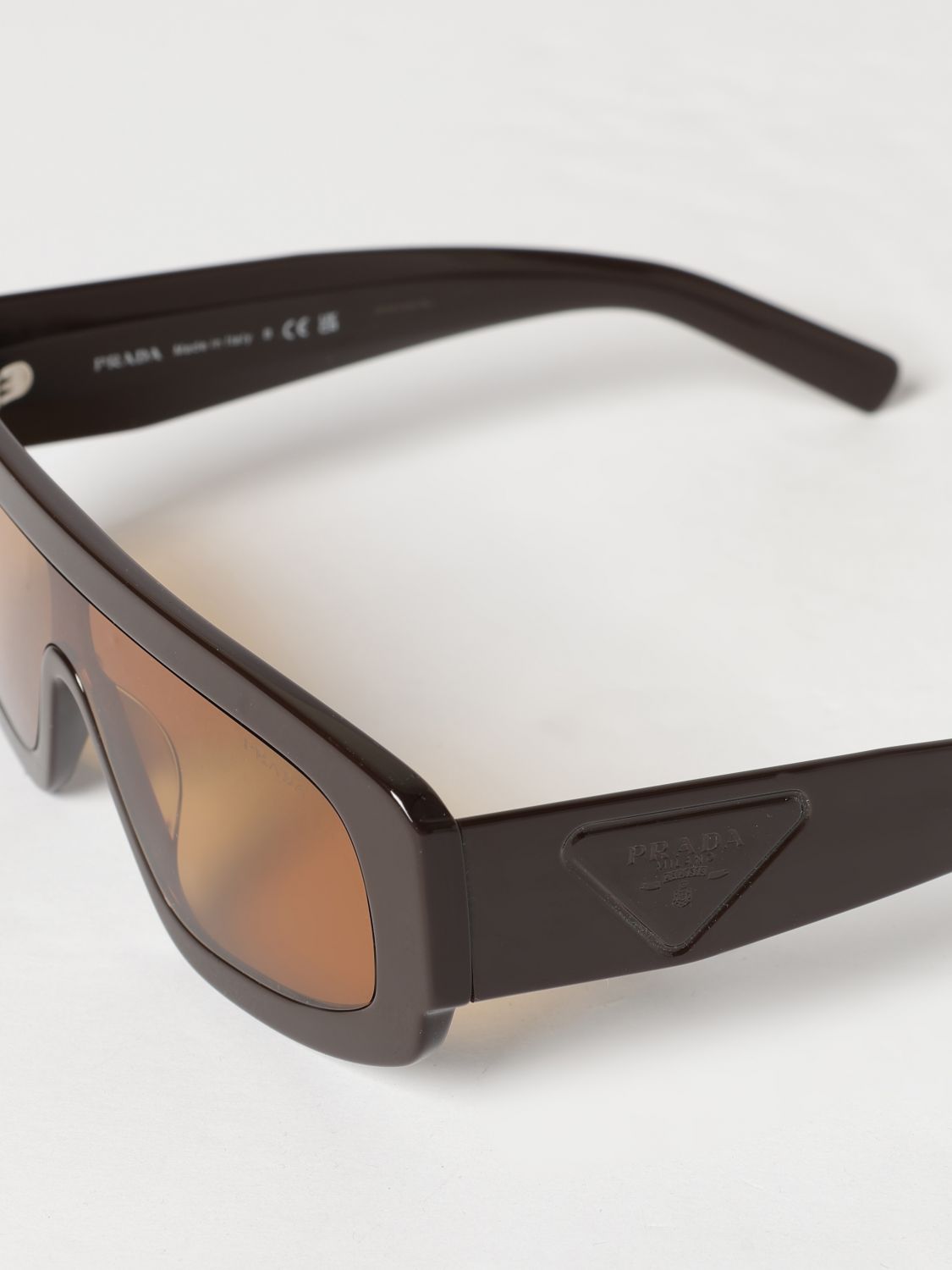 Prada Women Prada Acetate Shield Sunglasses With Colored Lenses PRADA