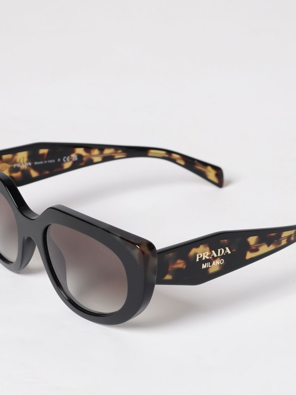 Prada Women Prada Animal Print Acetate Cat-Eye Sunglasses PRADA