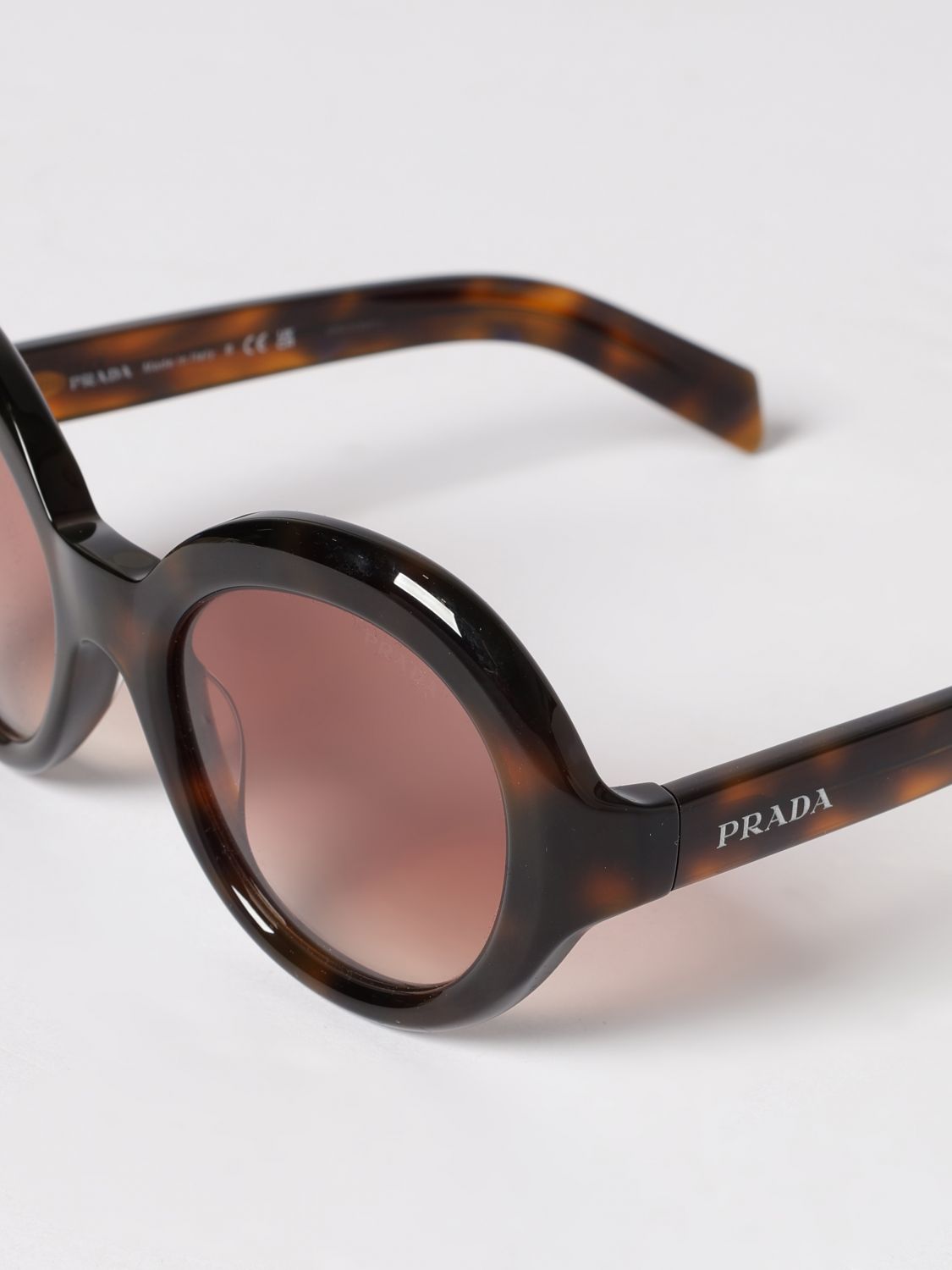 Prada Women Prada Large Tortoiseshell Acetate Sunglasses PRADA