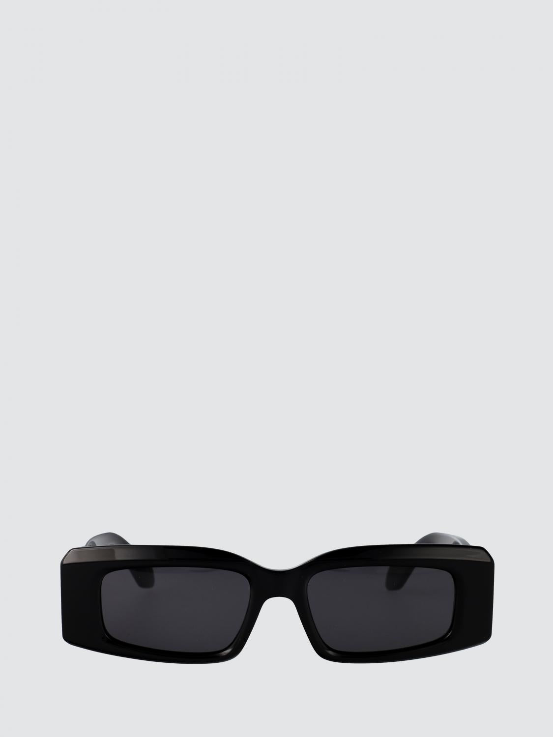 AlaiA Women Alaia Rectangular Black Recycled Acetate Sunglasses ALAIA