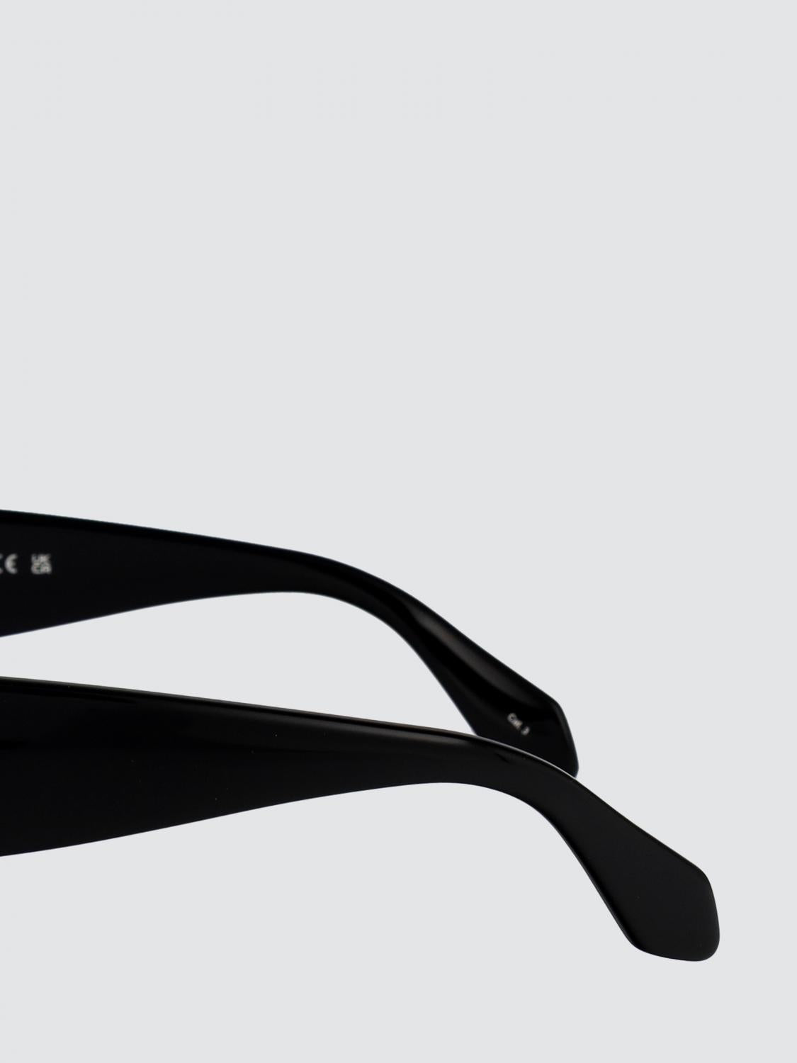 AlaiA Women Alaia Rectangular Black Recycled Acetate Sunglasses ALAIA