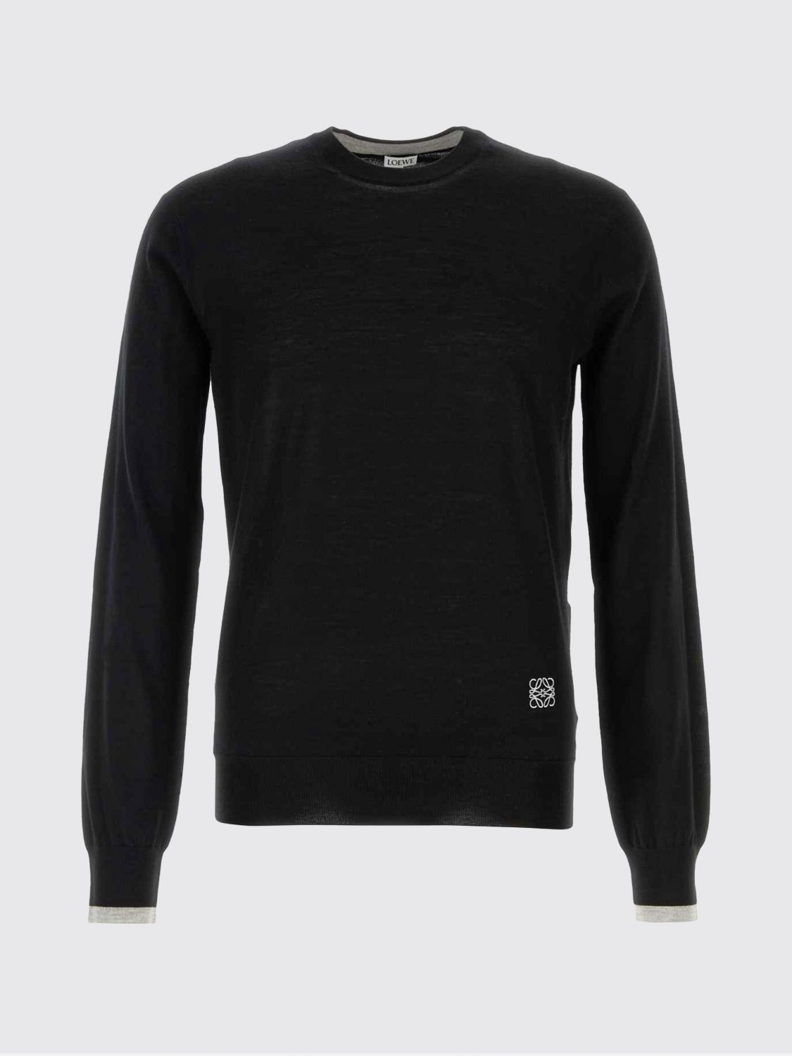 Crewneck Loewe Sweater In Pure Wool With Contrasting Anagram Monogram LOEWE