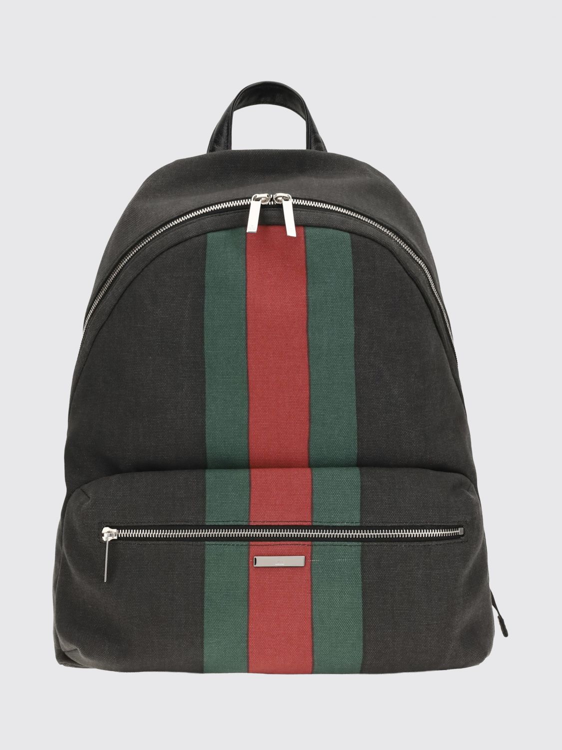 Gucci Men Cotton Canvas Backpack Gucci With Web Stripe Detail GUCCI