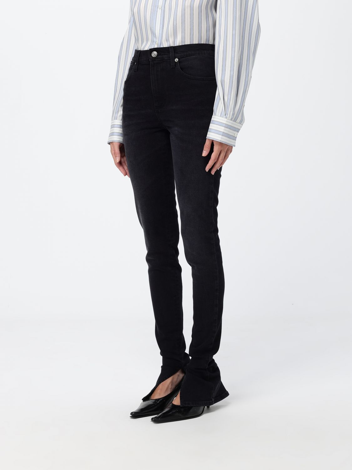 Gucci Women Gucci High-Waisted Skinny Jeans In Black Stretch Cotton Denim GUCCI