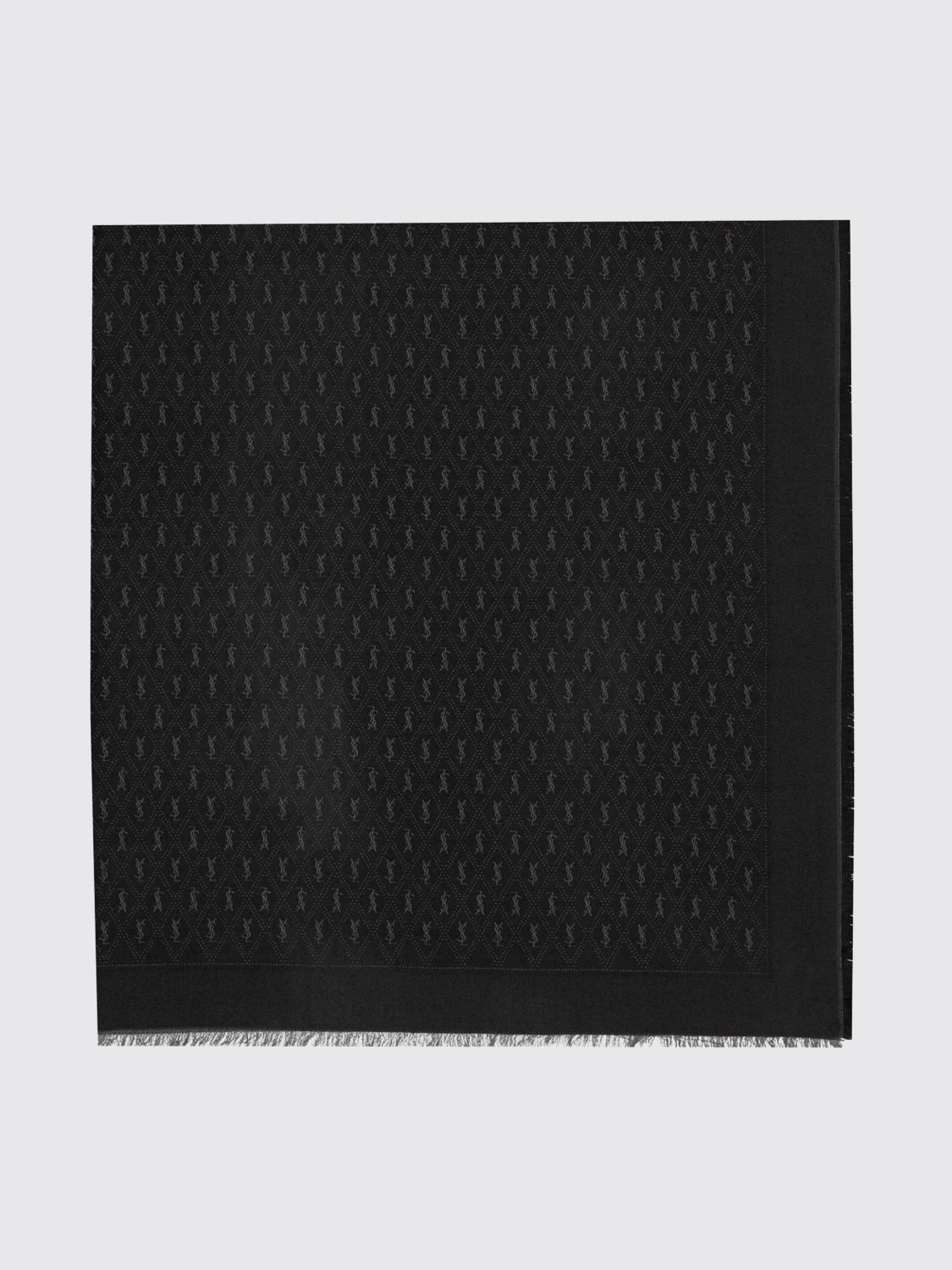 Saint Laurent Scarf Men Black SAINT LAURENT
