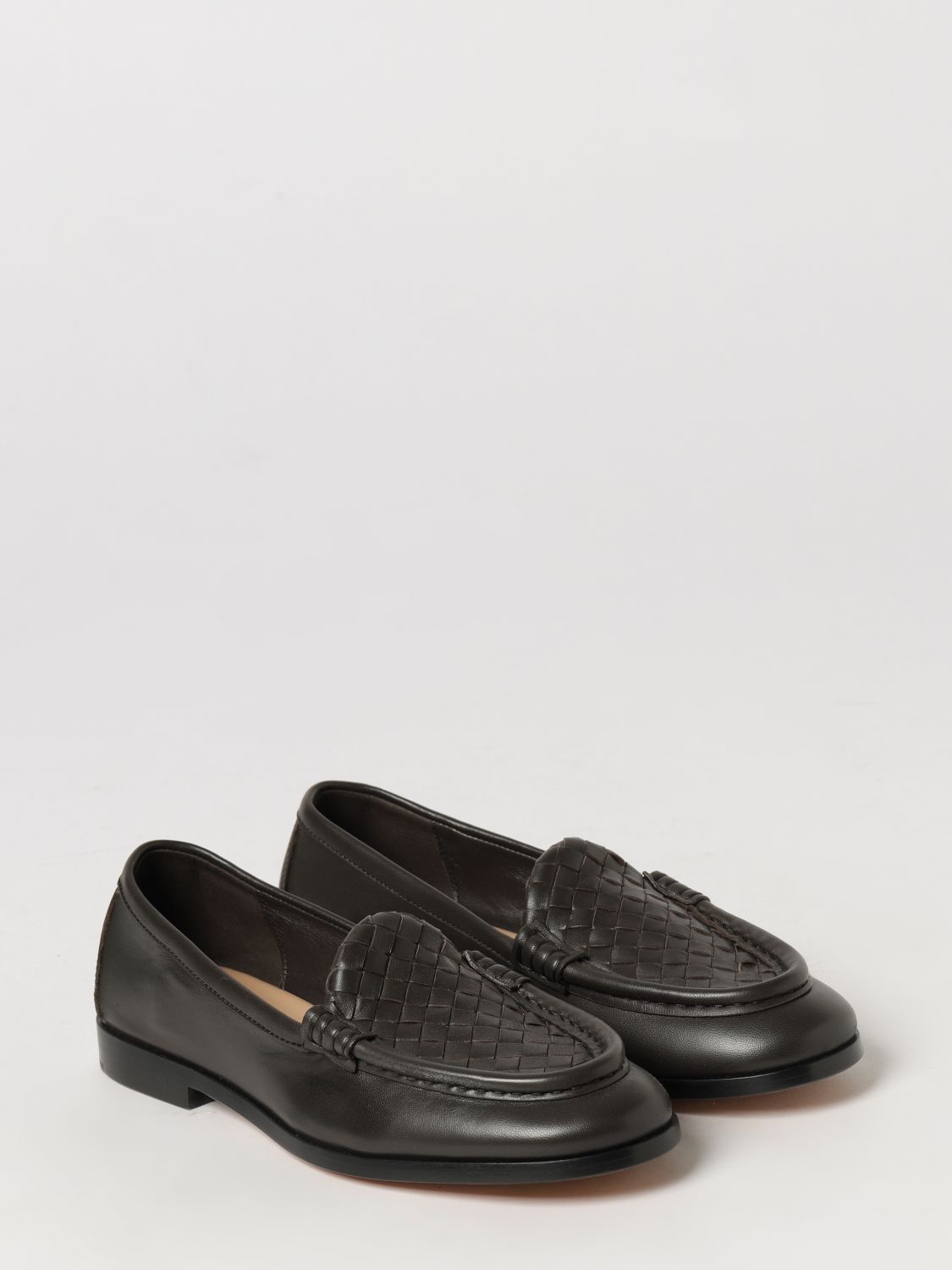 Bottega Veneta Silenzio Intrecciato Leather Loafers With Low Heel BOTTEGA VENETA