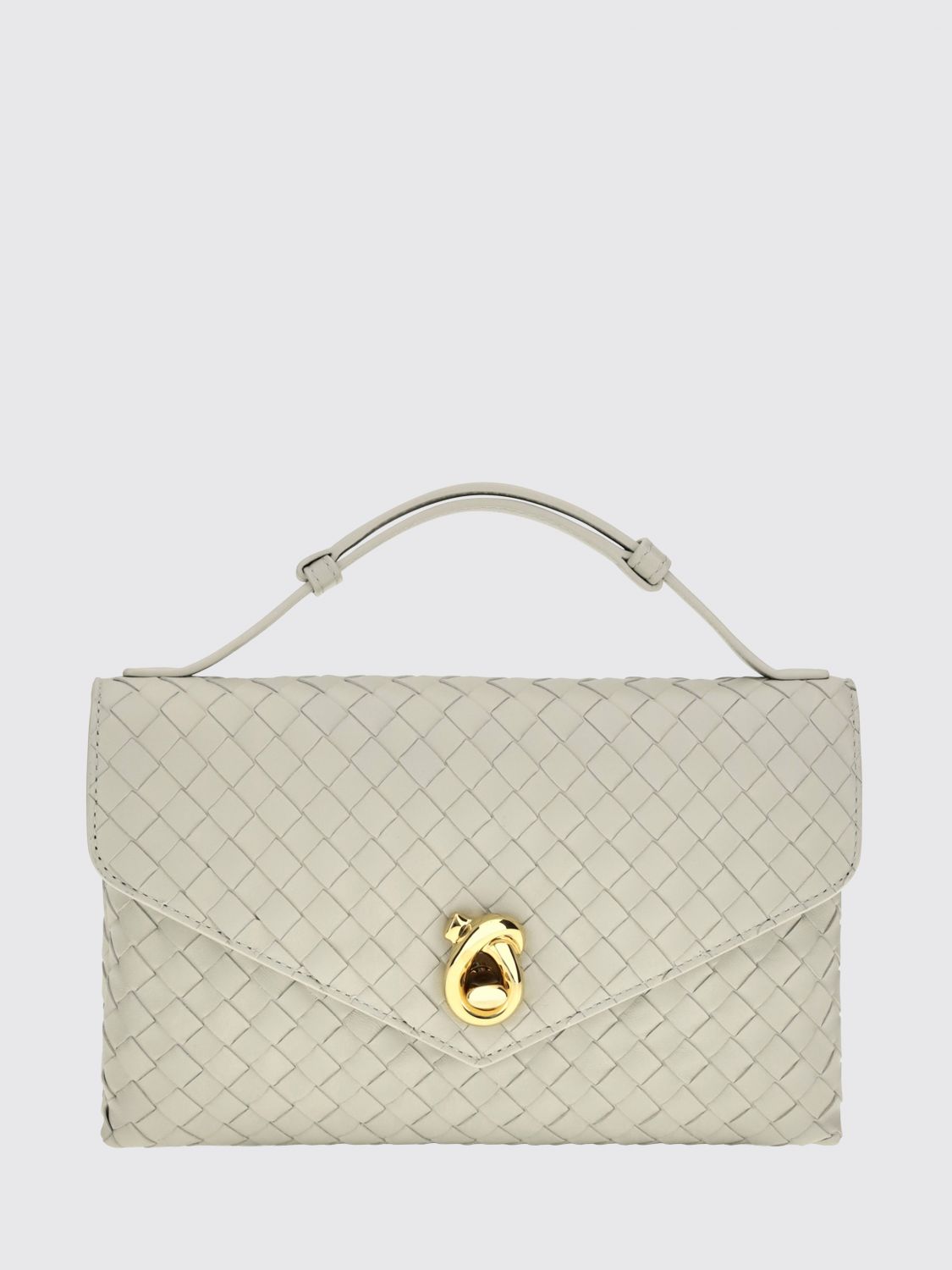 Bottega Veneta Women Bottega Veneta Small Knot Lock Intrecciato Leather Top Handle Bag BOTTEGA VENETA