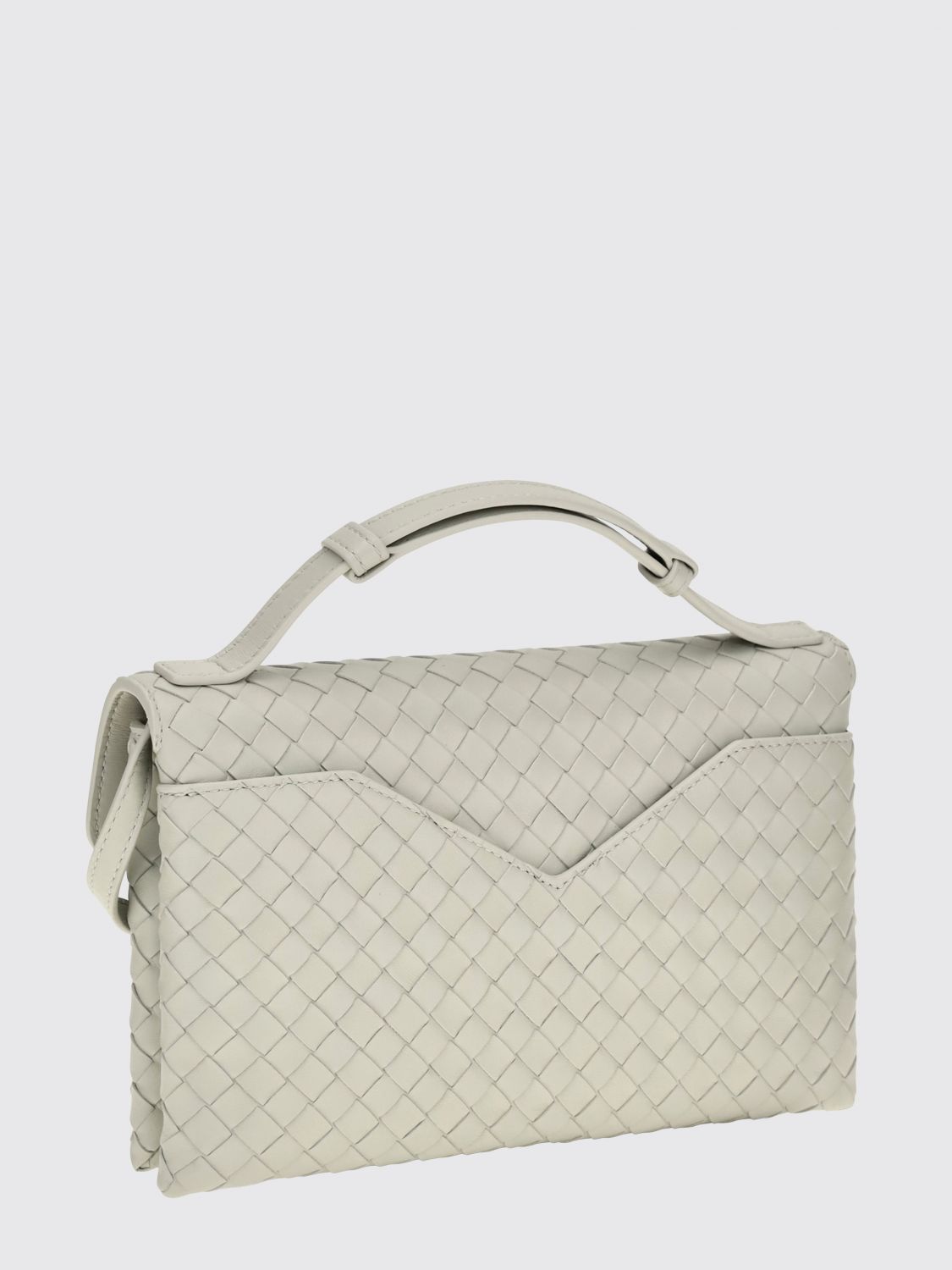 Bottega Veneta Women Bottega Veneta Small Knot Lock Intrecciato Leather Top Handle Bag BOTTEGA VENETA