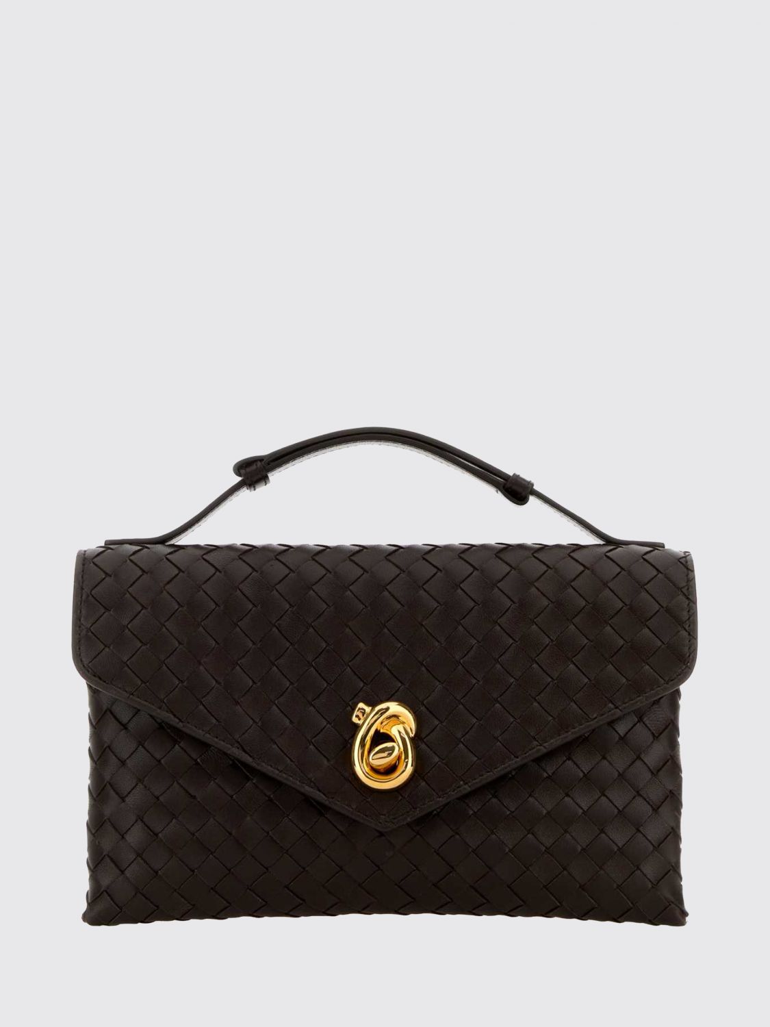 Bottega Veneta Women Bottega Veneta Small Knot Lock Intrecciato Leather Top Handle Bag BOTTEGA VENETA