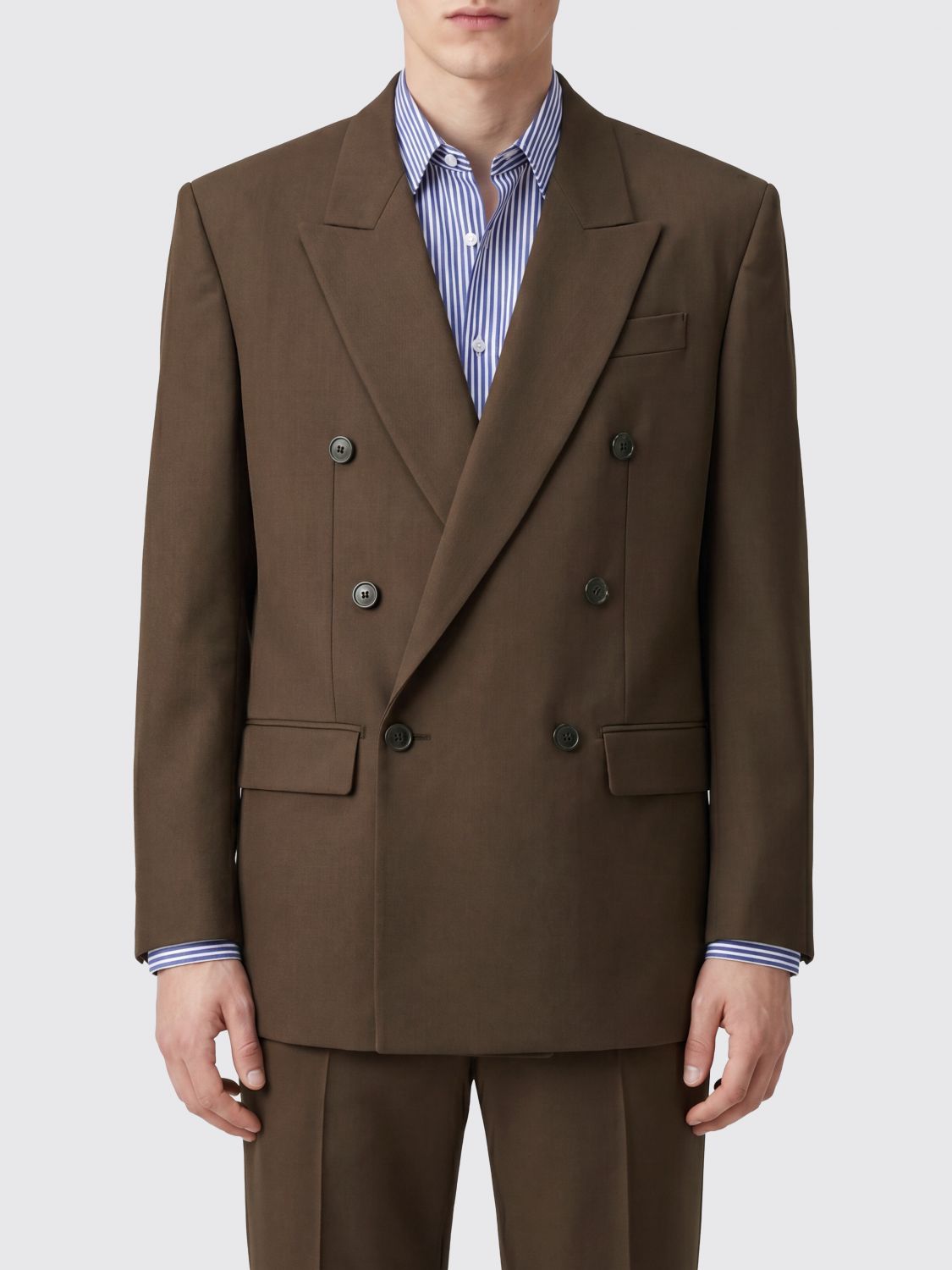 Saint Laurent Jacket Men Brown SAINT LAURENT