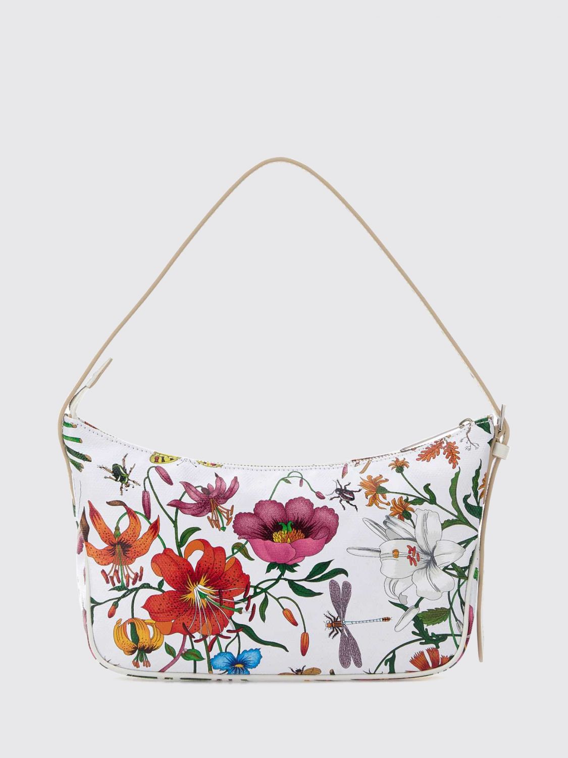 Gucci Women Lady Lunetta Floral Print Cotton Mini Shoulder Bag Gucci GUCCI