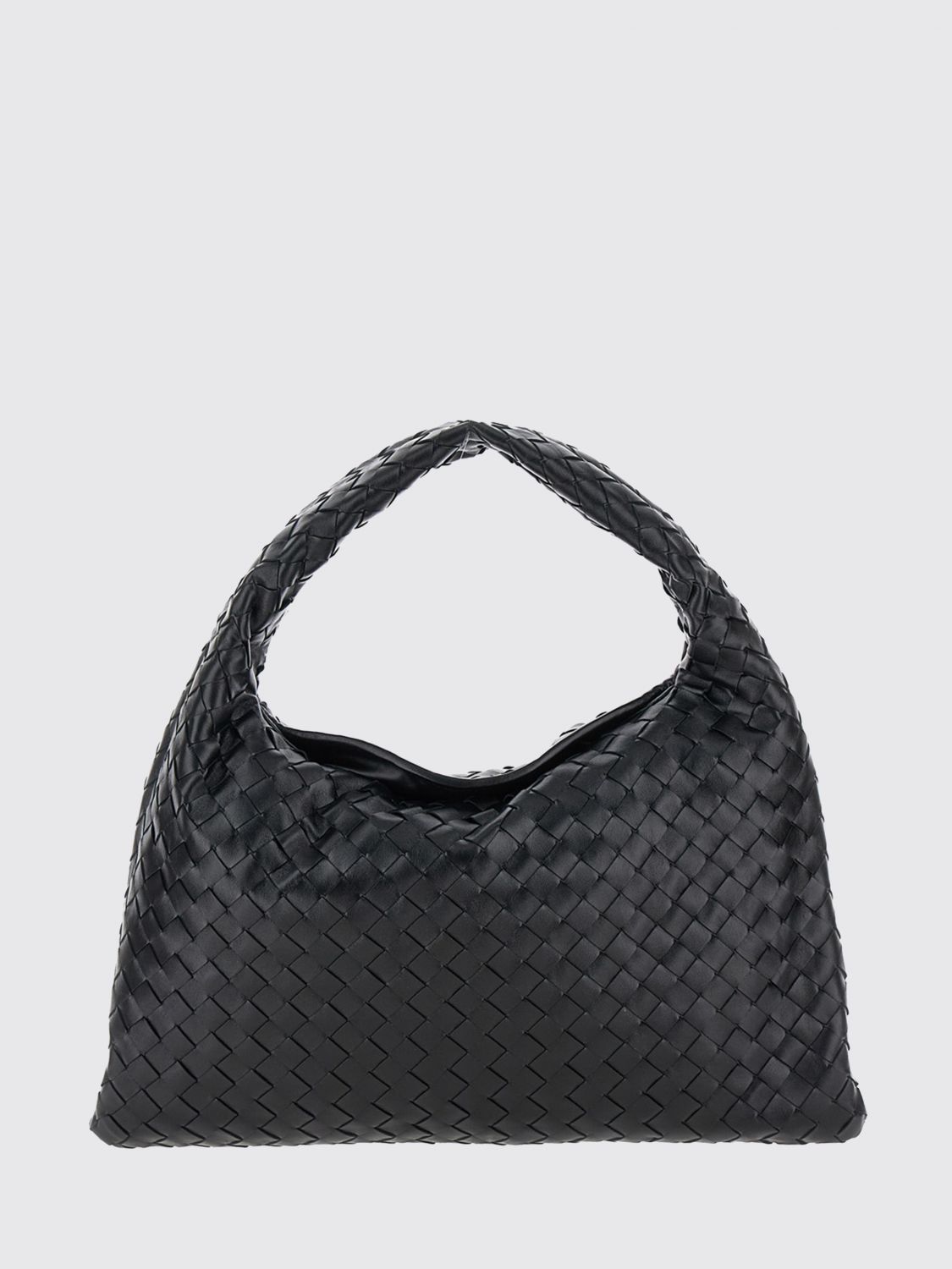 Bottega Veneta Women Hop Intrecciato Calfskin Shoulder Bag Bottega Veneta With Woven Handle BOTTEGA VENETA