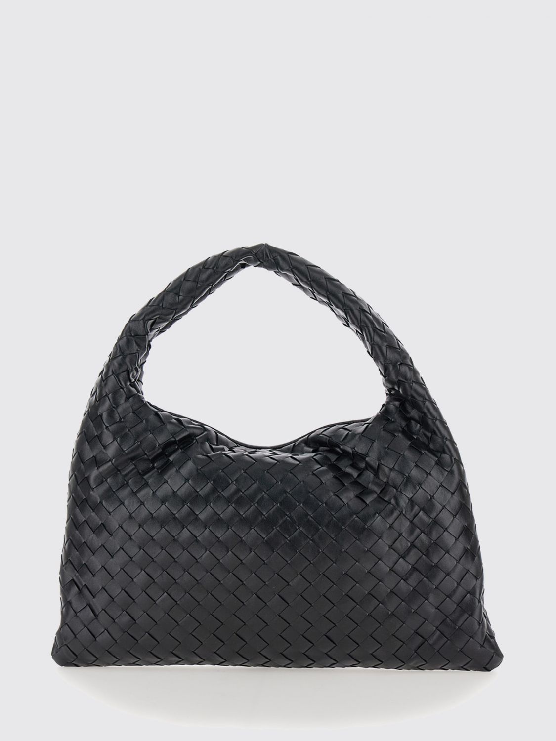 Bottega Veneta Women Hop Intrecciato Calfskin Shoulder Bag Bottega Veneta With Woven Handle BOTTEGA VENETA