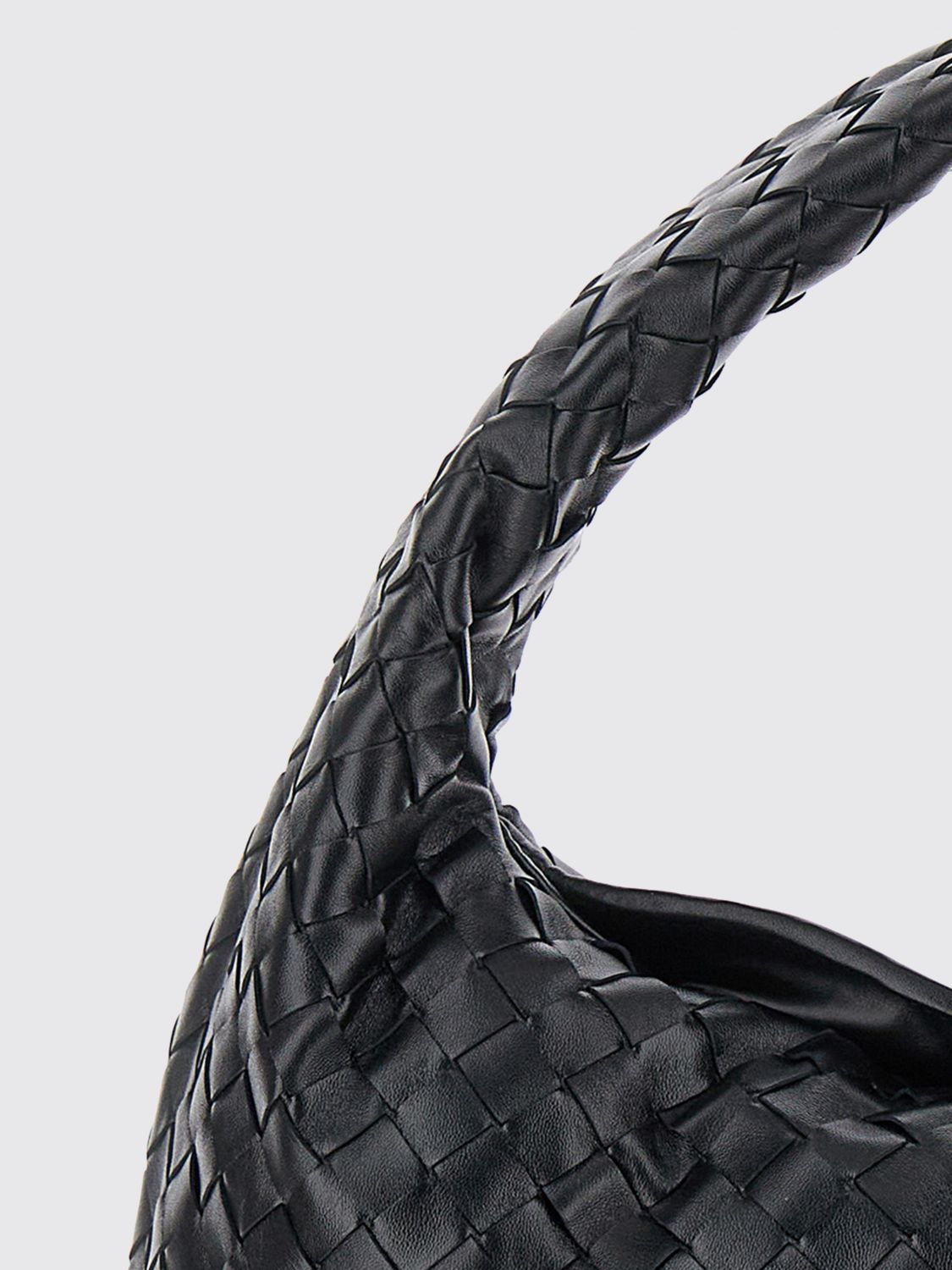 Bottega Veneta Women Hop Intrecciato Calfskin Shoulder Bag Bottega Veneta With Woven Handle BOTTEGA VENETA