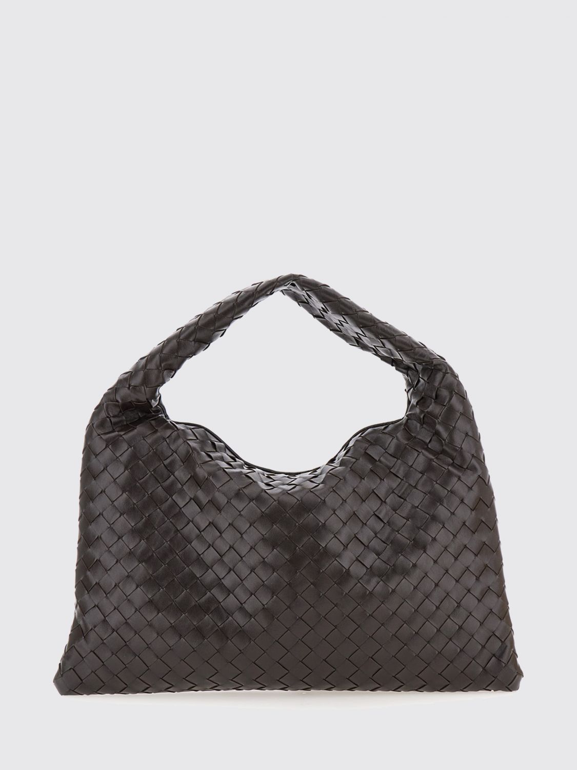Bottega Veneta Women Hop Intrecciato Calfskin Shoulder Bag Bottega Veneta With Woven Handle BOTTEGA VENETA