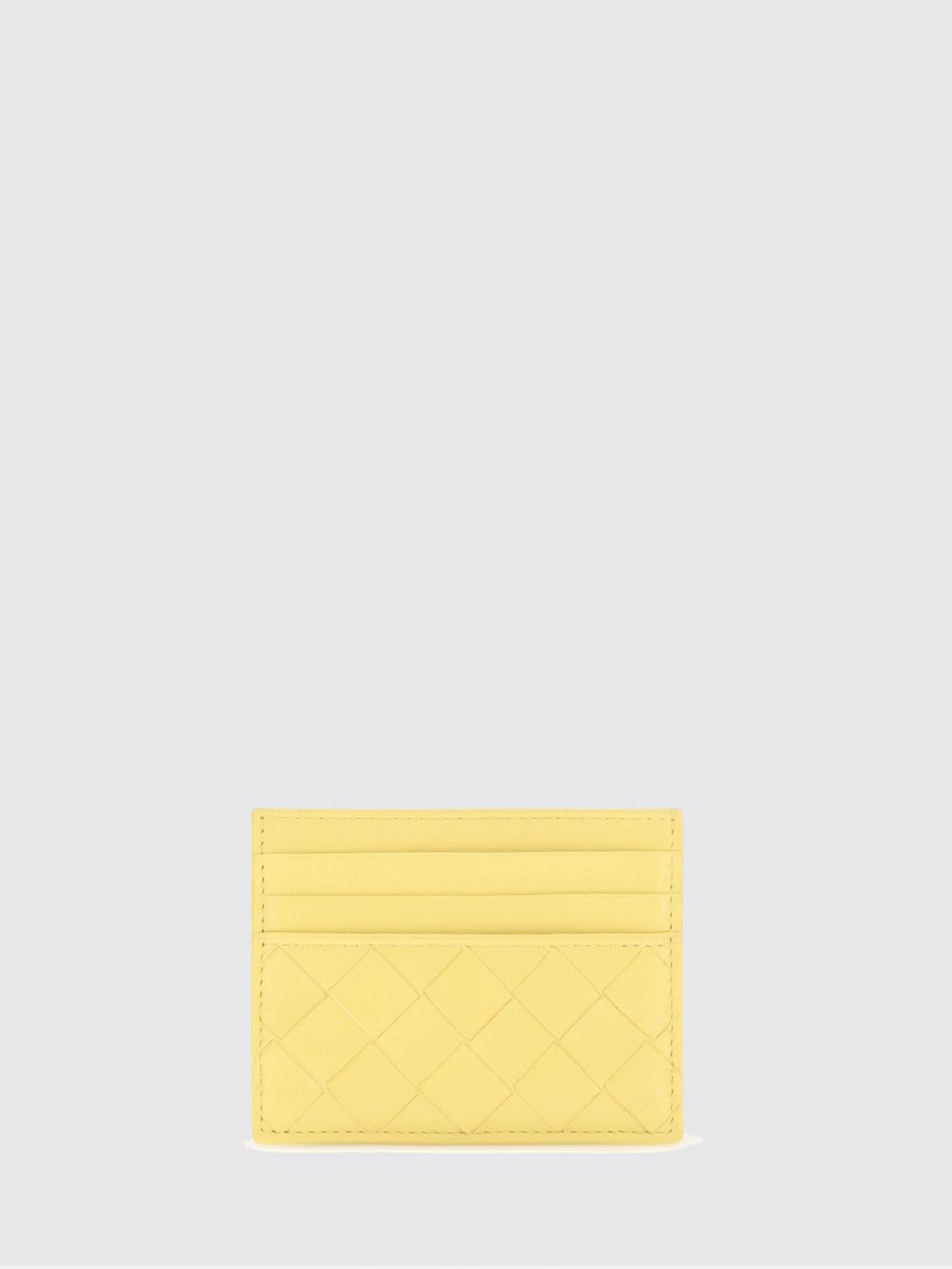 Bottega Veneta Women Bottega Veneta Flat Woven Nappa Calfskin Card Holder With 7 Slots BOTTEGA VENETA