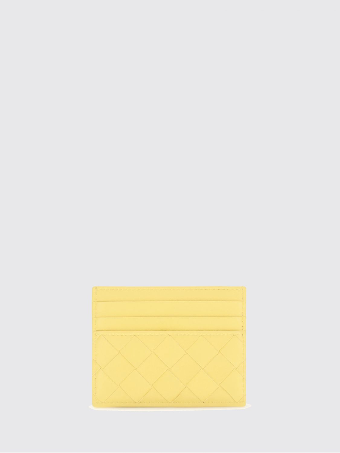 Bottega Veneta Women Bottega Veneta Flat Woven Nappa Calfskin Card Holder With 7 Slots BOTTEGA VENETA