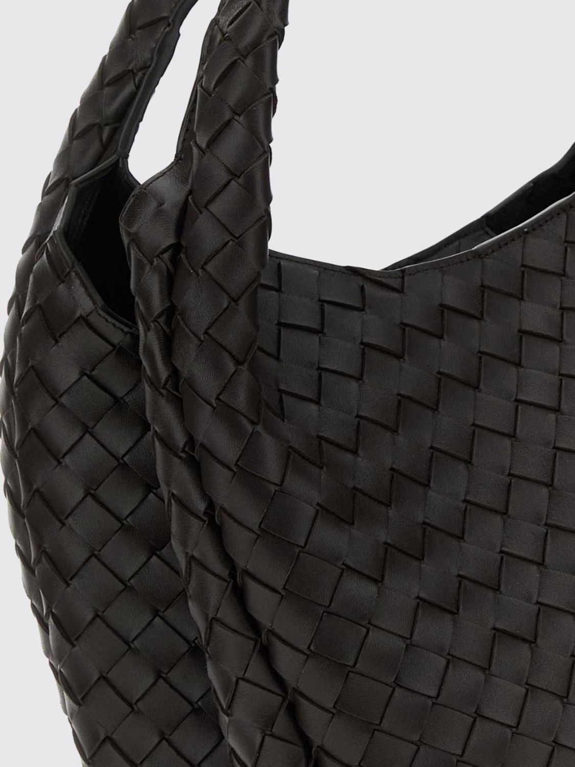 Bottega Veneta Women Campana Intrecciato Lambskin Hobo Bag Bottega Veneta With Woven Handle BOTTEGA VENETA
