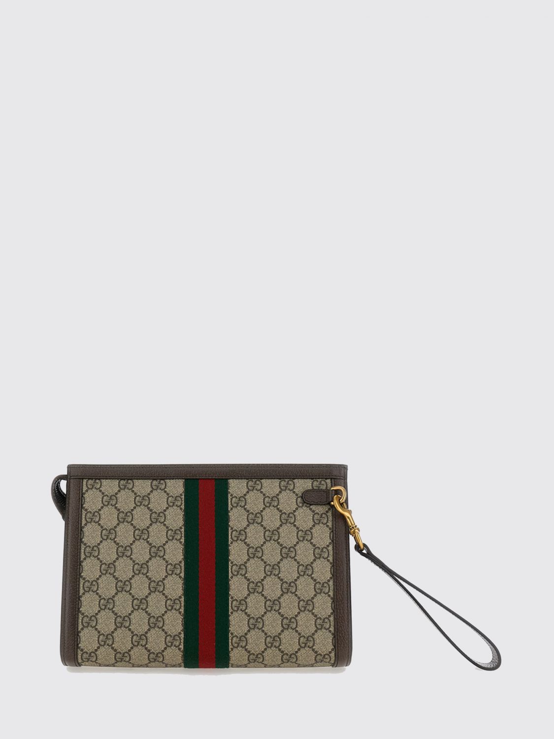 Gucci Men Ophidia Pouch Gucci In Gg Supreme Fabric With Removable Wristlet GUCCI