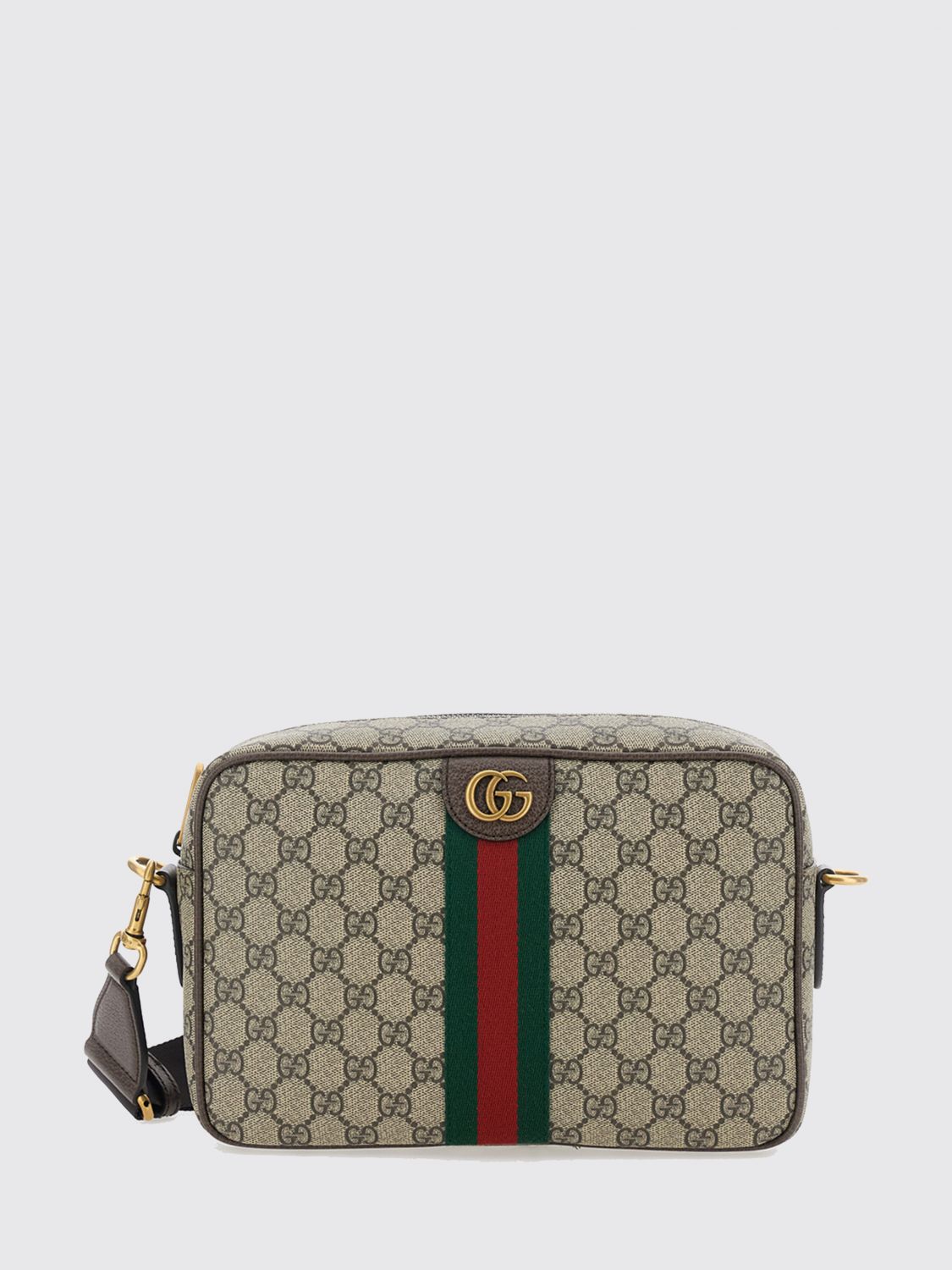 Gucci Men Ophidia Gg Supreme Canvas Camera Bag Gucci With Web Stripe GUCCI
