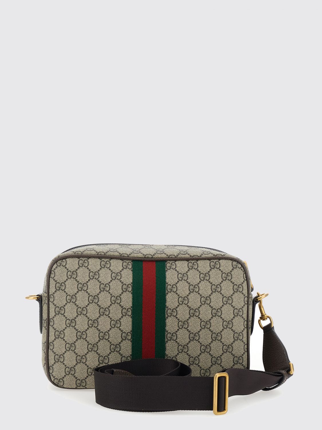 Gucci Men Ophidia Gg Supreme Canvas Camera Bag Gucci With Web Stripe GUCCI
