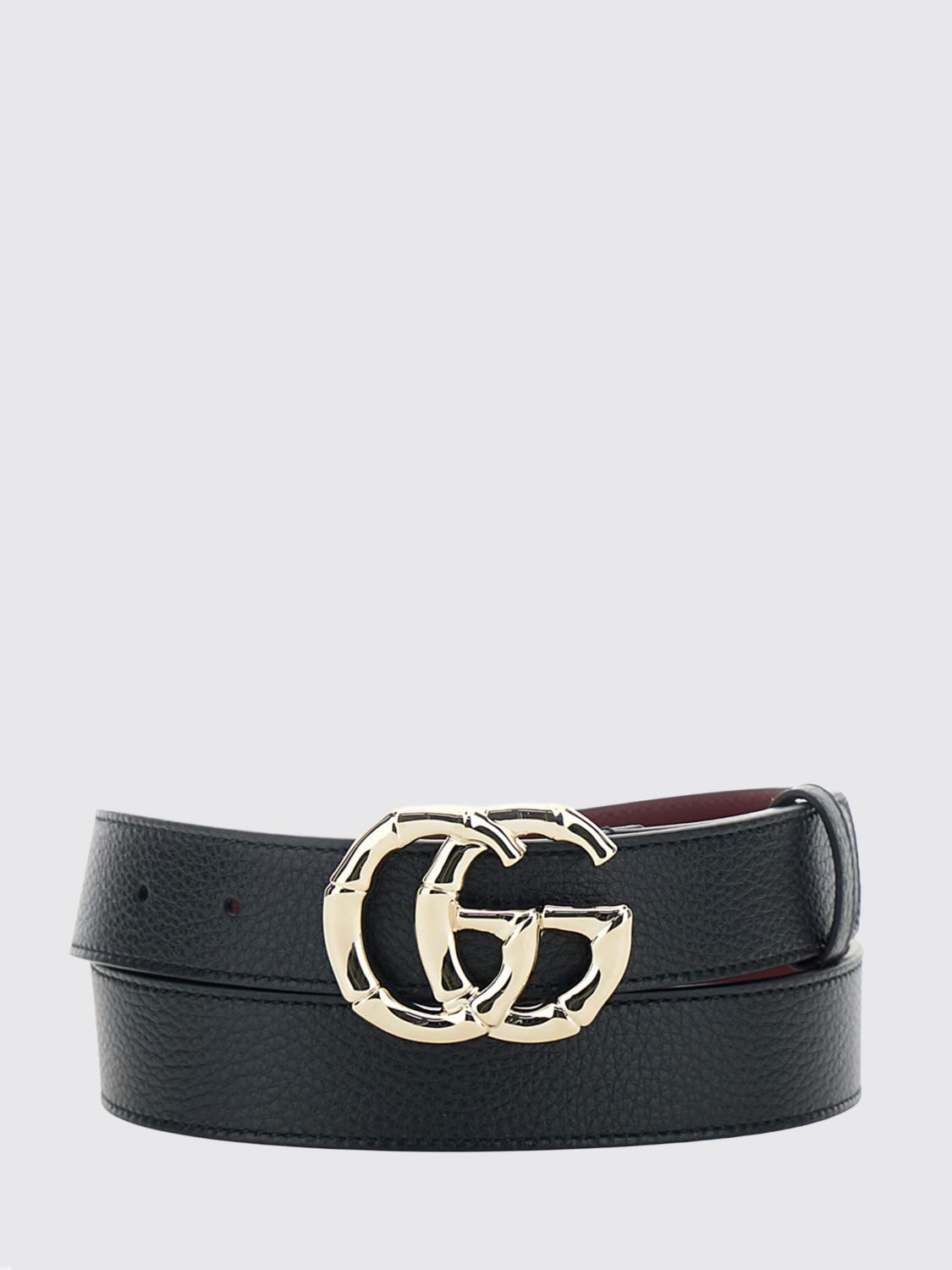 Gucci Women Gg Marmont Grained Calfskin Leather Belt Gucci With Double G Buckle GUCCI