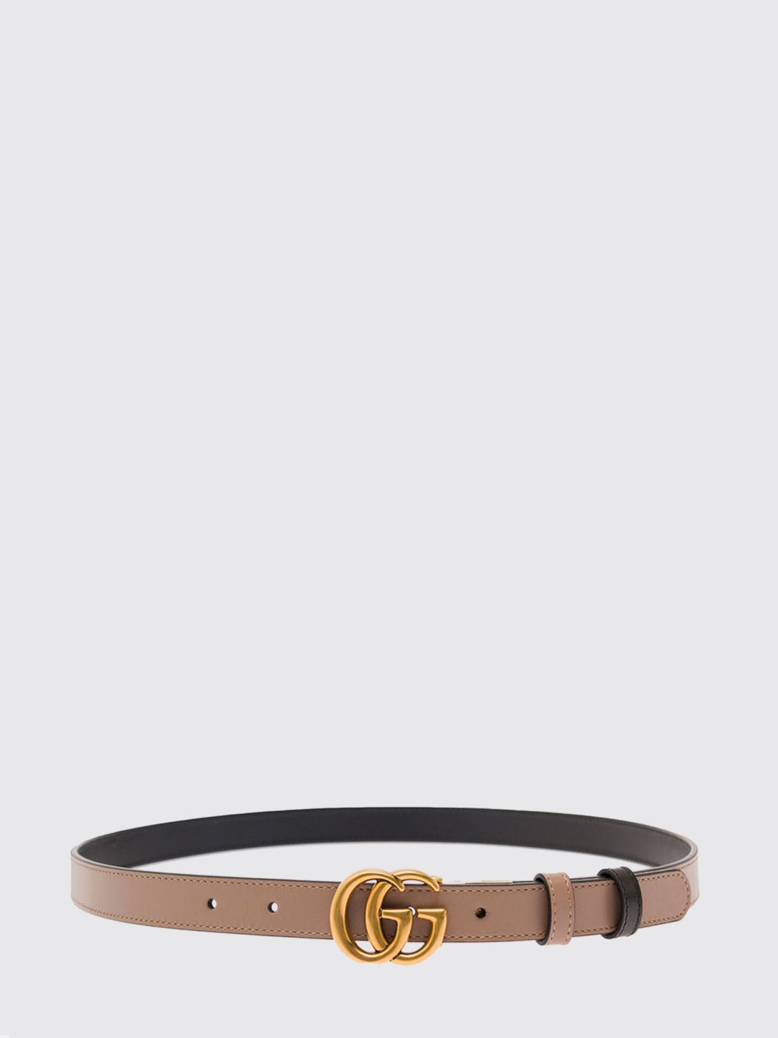 Gucci Women Gg Marmont Reversible Calfskin Leather Belt Gucci With Double G Buckle GUCCI