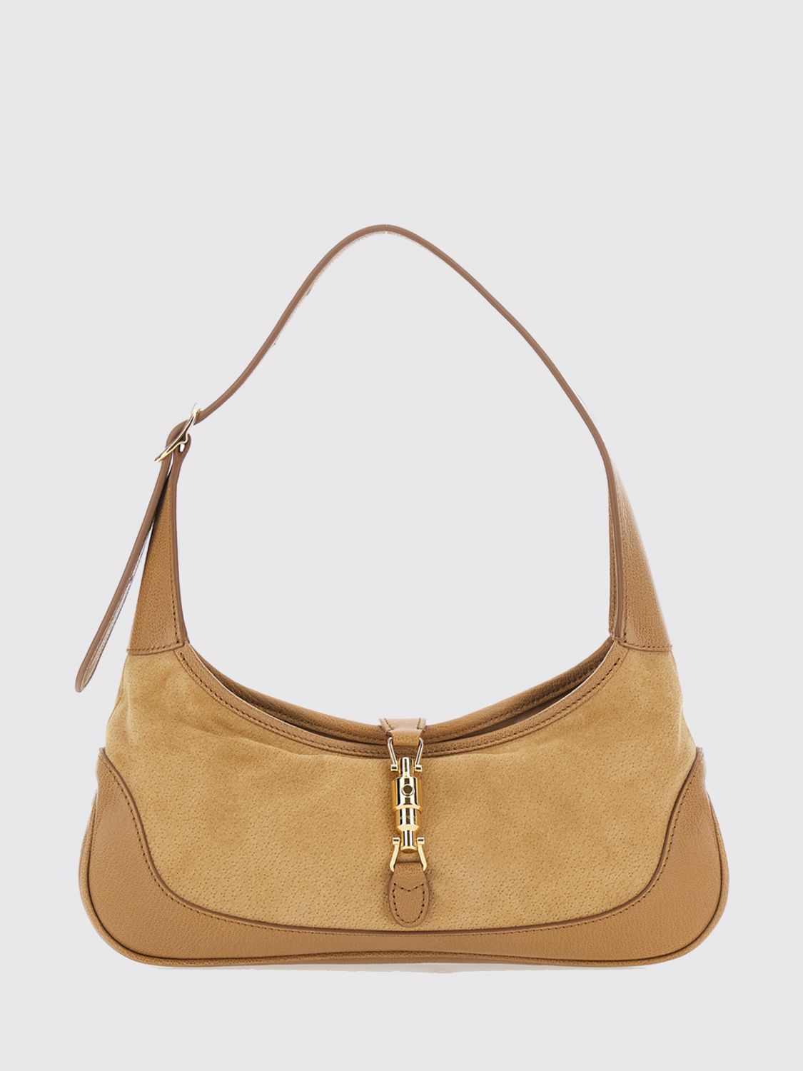 Gucci Women Jackie Slim Shoulder Bag Gucci In Grained Leather With Piston Lock GUCCI