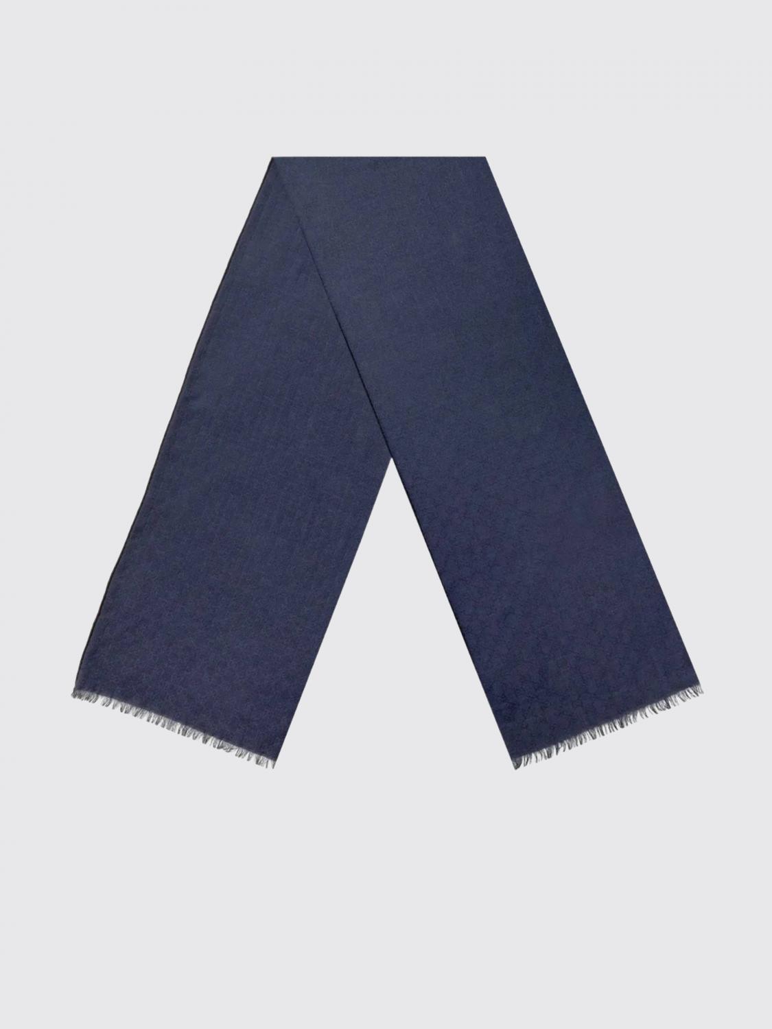 Gucci Men Gucci Solid Colour Cotton And Polyester Blend Scarf GUCCI