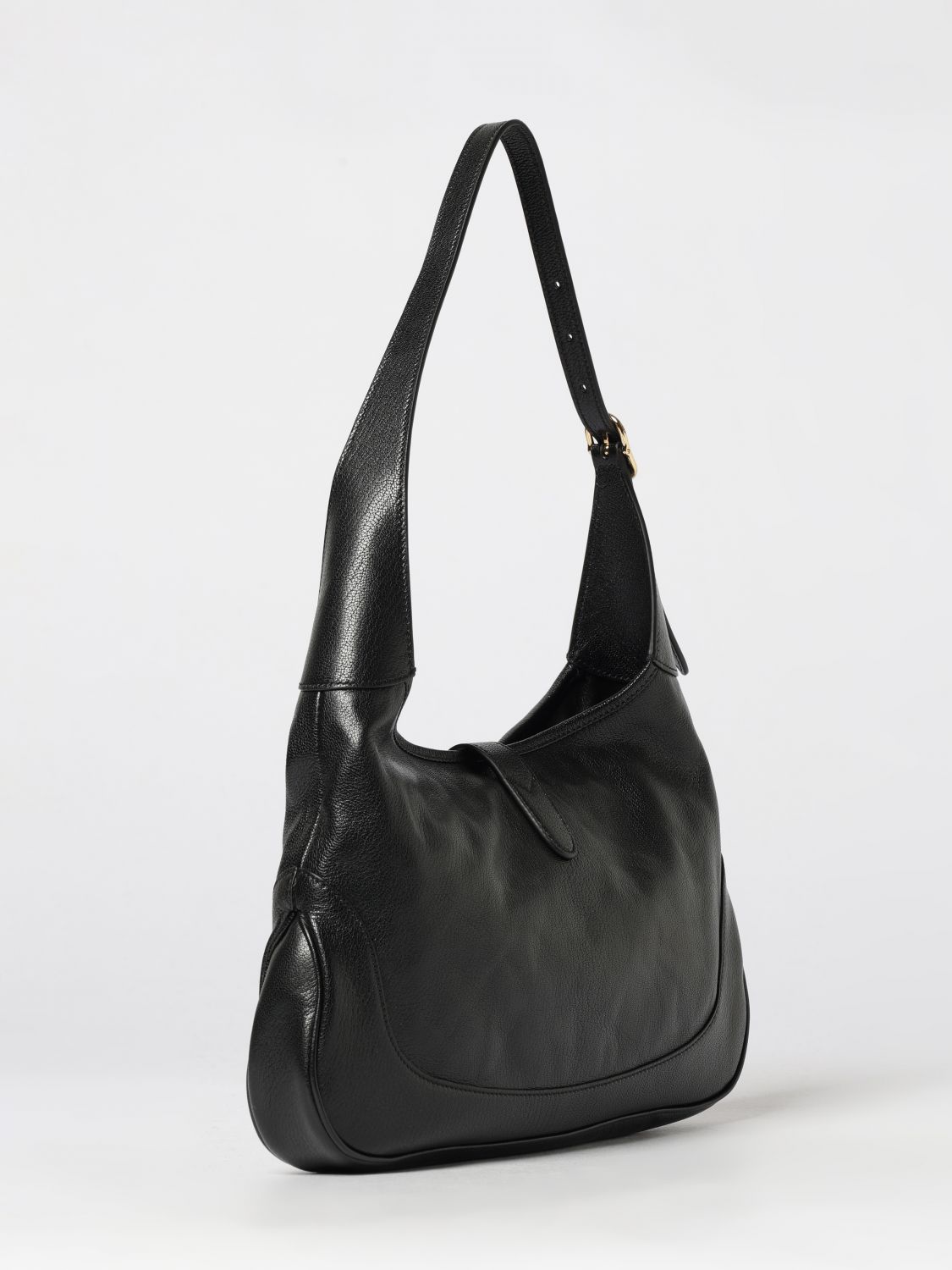 Gucci Women Jackie 1961 Medium Shoulder Bag Gucci In Black Grained Leather GUCCI