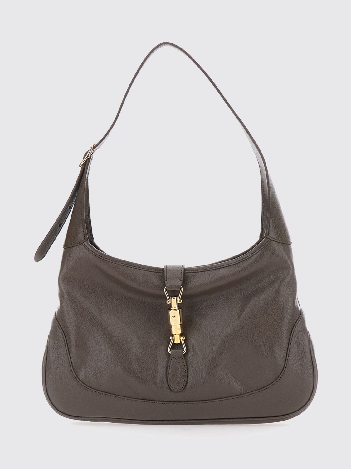 Gucci Women Jackie 1961 Medium Shoulder Bag Gucci In Black Grained Leather GUCCI