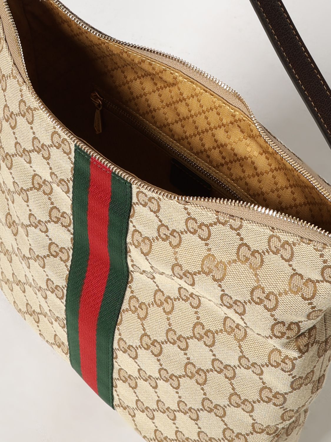Gucci Men Lunetta Shoulder Bag Gucci In Gg Monogram Jacquard With Adjustable Strap GUCCI