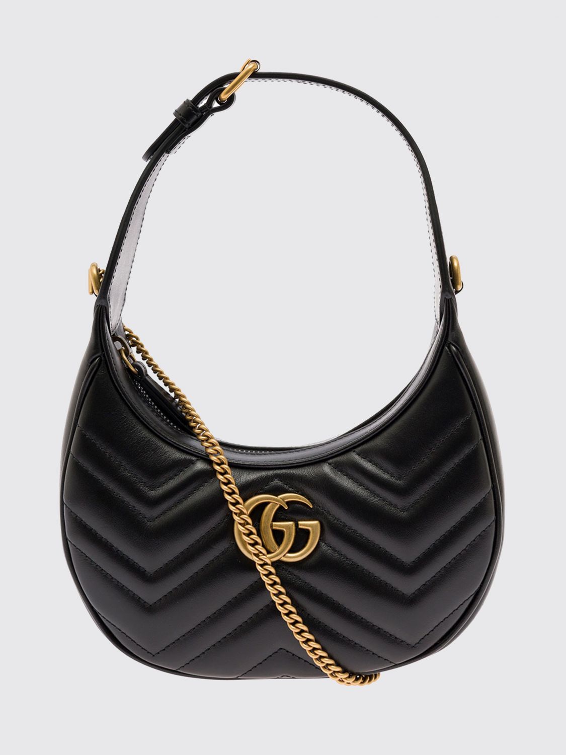 Gucci Women Gg Marmont Mini Hobo Bag Gucci In Matelasse Leather With Chain Strap GUCCI