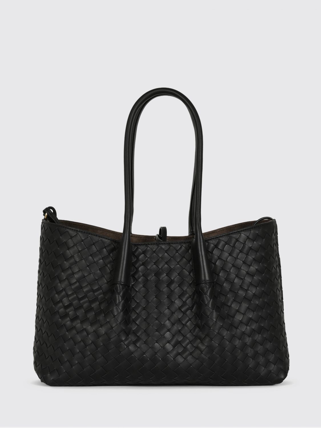 Bottega Veneta Women Bottega Veneta Pinacoteca Woven Calfskin Leather Shoulder Bag