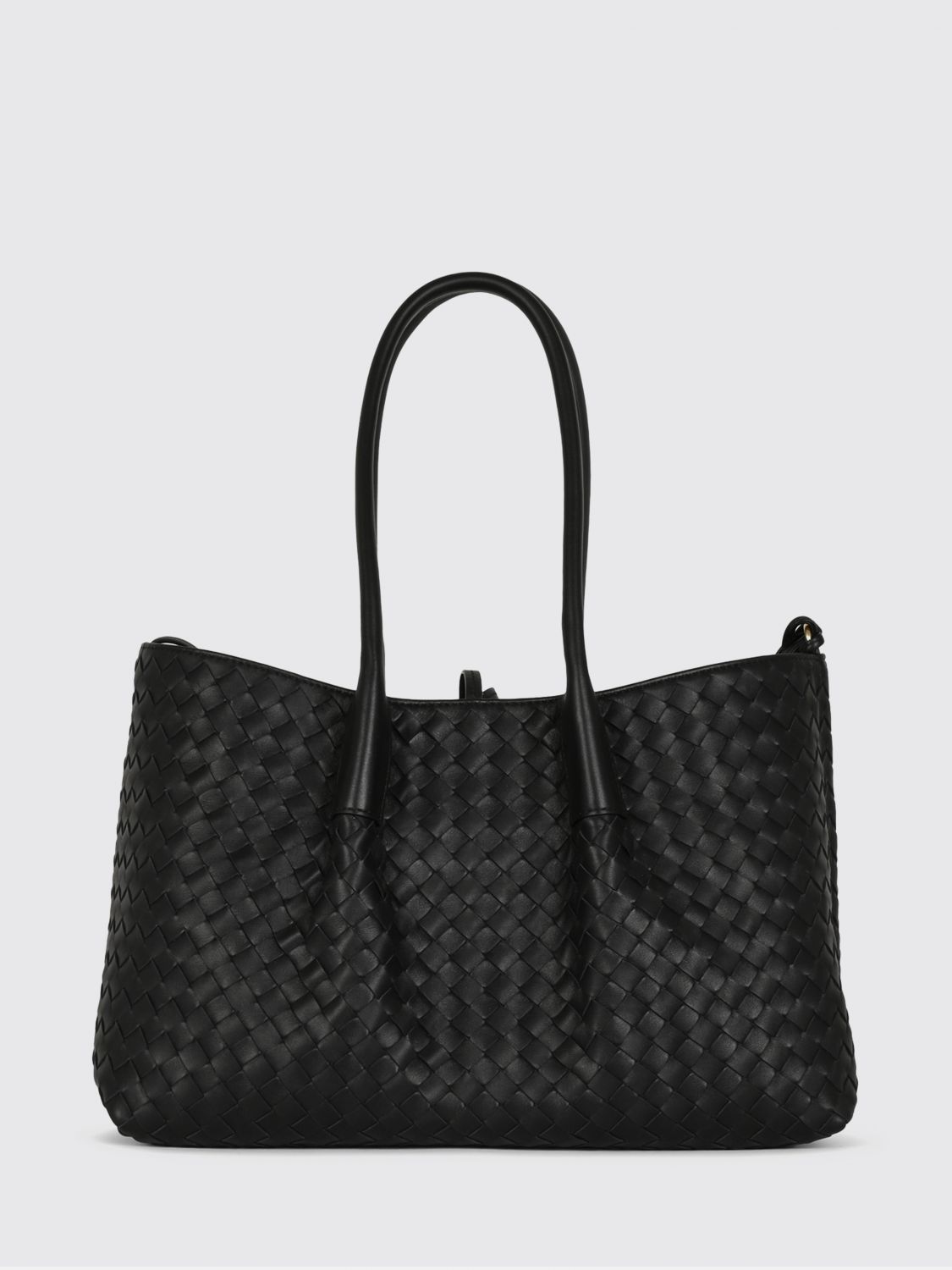 Bottega Veneta Women Bottega Veneta Pinacoteca Woven Calfskin Leather Shoulder Bag