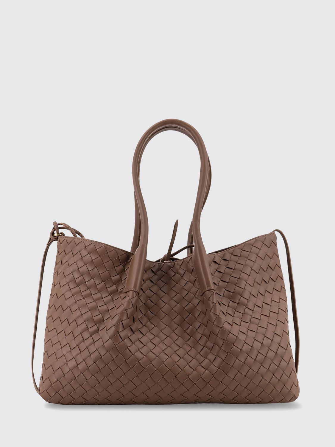 Bottega Veneta Women Bottega Veneta Pinacoteca Woven Calfskin Leather Shoulder Bag BOTTEGA VENETA