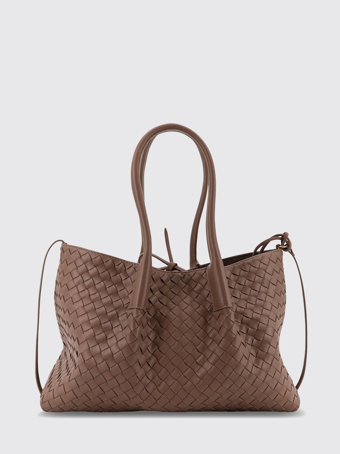 Bottega Veneta Women Bottega Veneta Pinacoteca Woven Calfskin Leather Shoulder Bag BOTTEGA VENETA