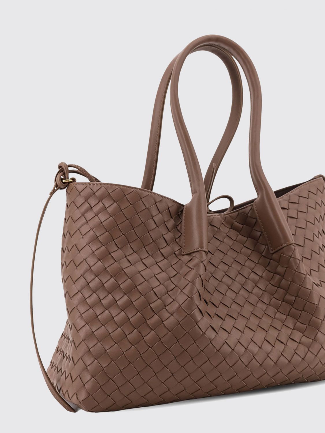 Bottega Veneta Women Bottega Veneta Pinacoteca Woven Calfskin Leather Shoulder Bag BOTTEGA VENETA