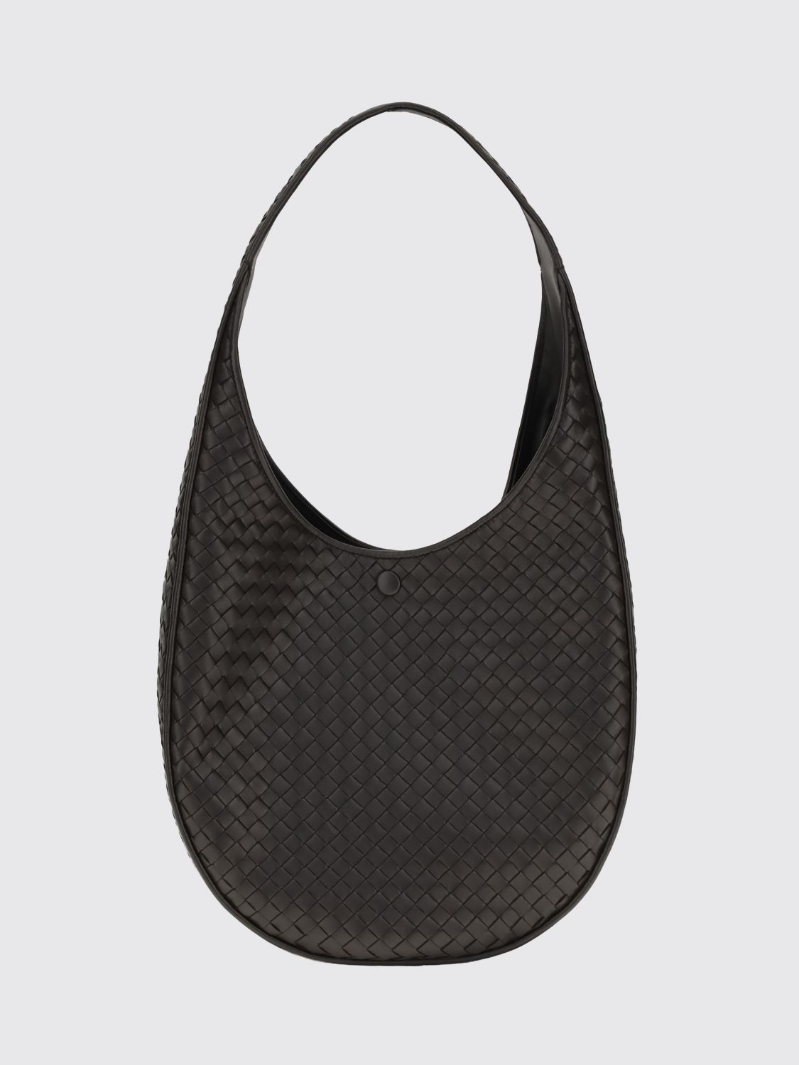 Bottega Veneta Women Ovetto Intrecciato Lambskin Shoulder Bag Bottega Veneta With Woven Handle BOTTEGA VENETA